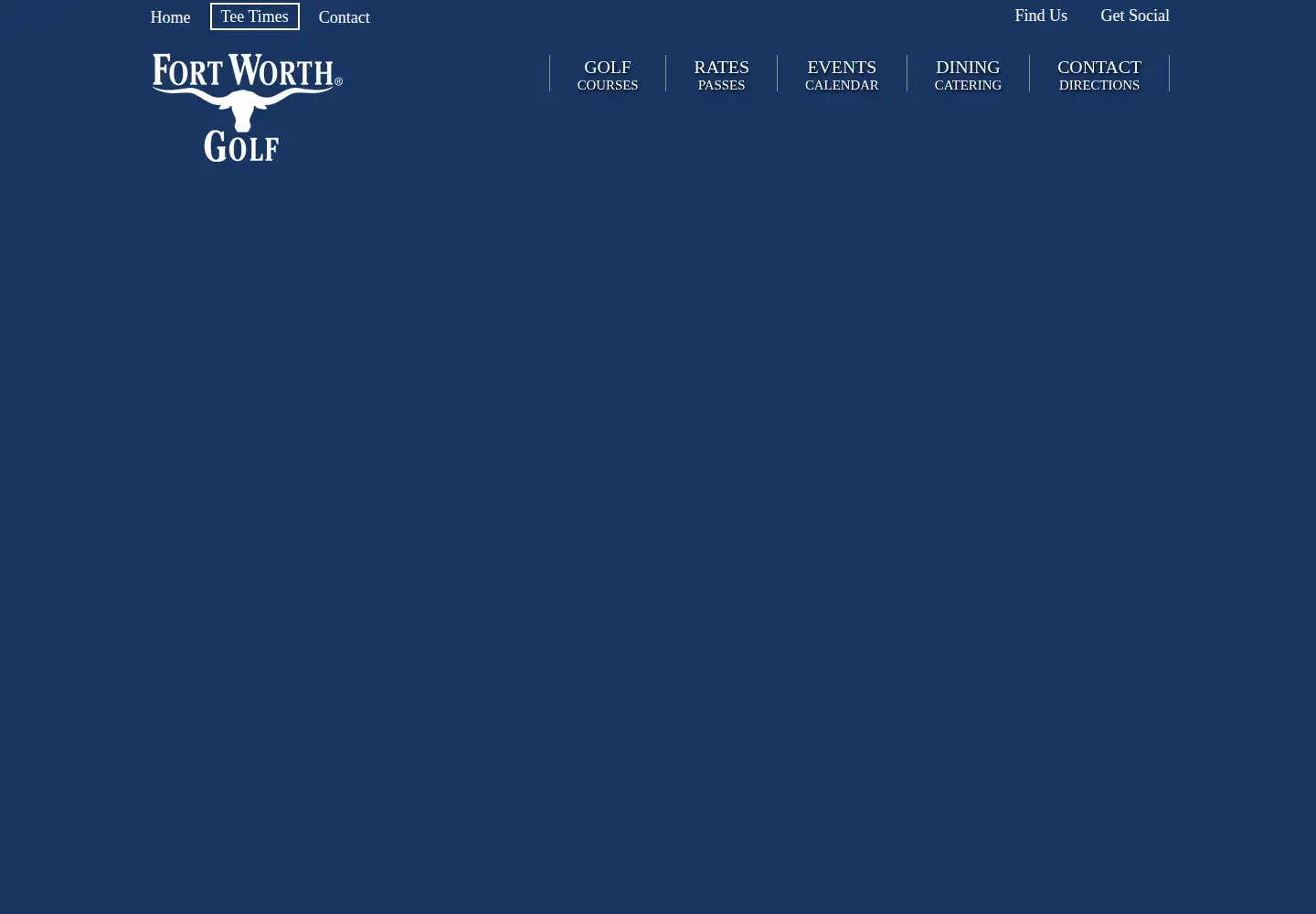 Captured homepage of fortworthgolf.org in the current scan