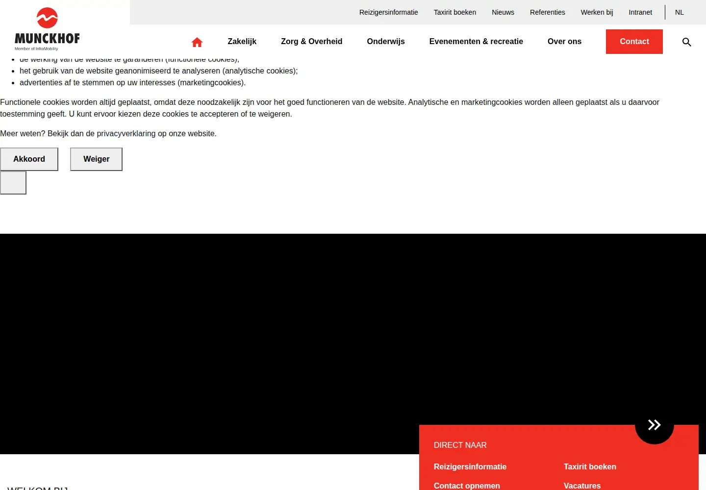 Captured homepage of munckhof.nl in the current scan
