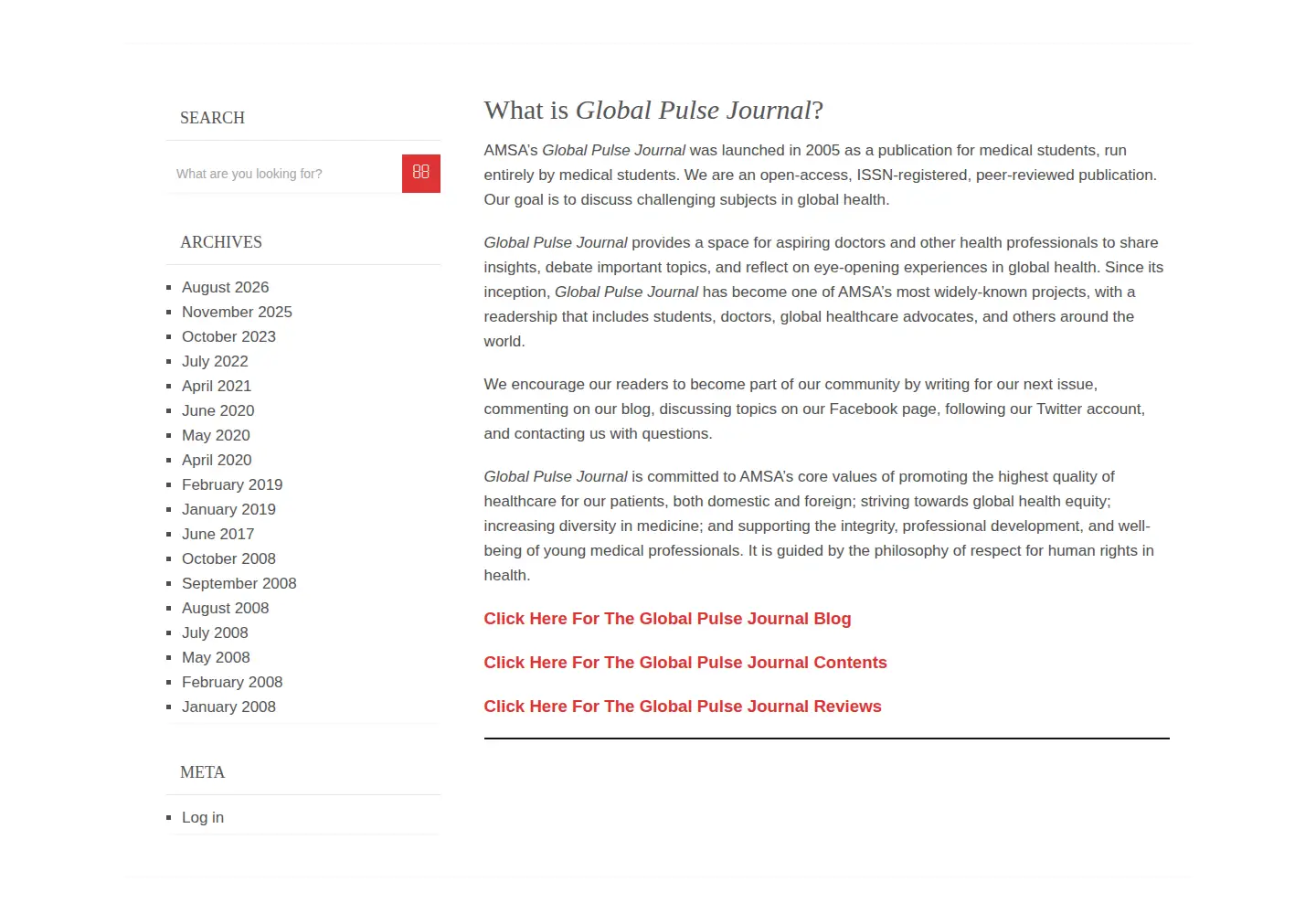Screenshot of globalpulsejournal.com