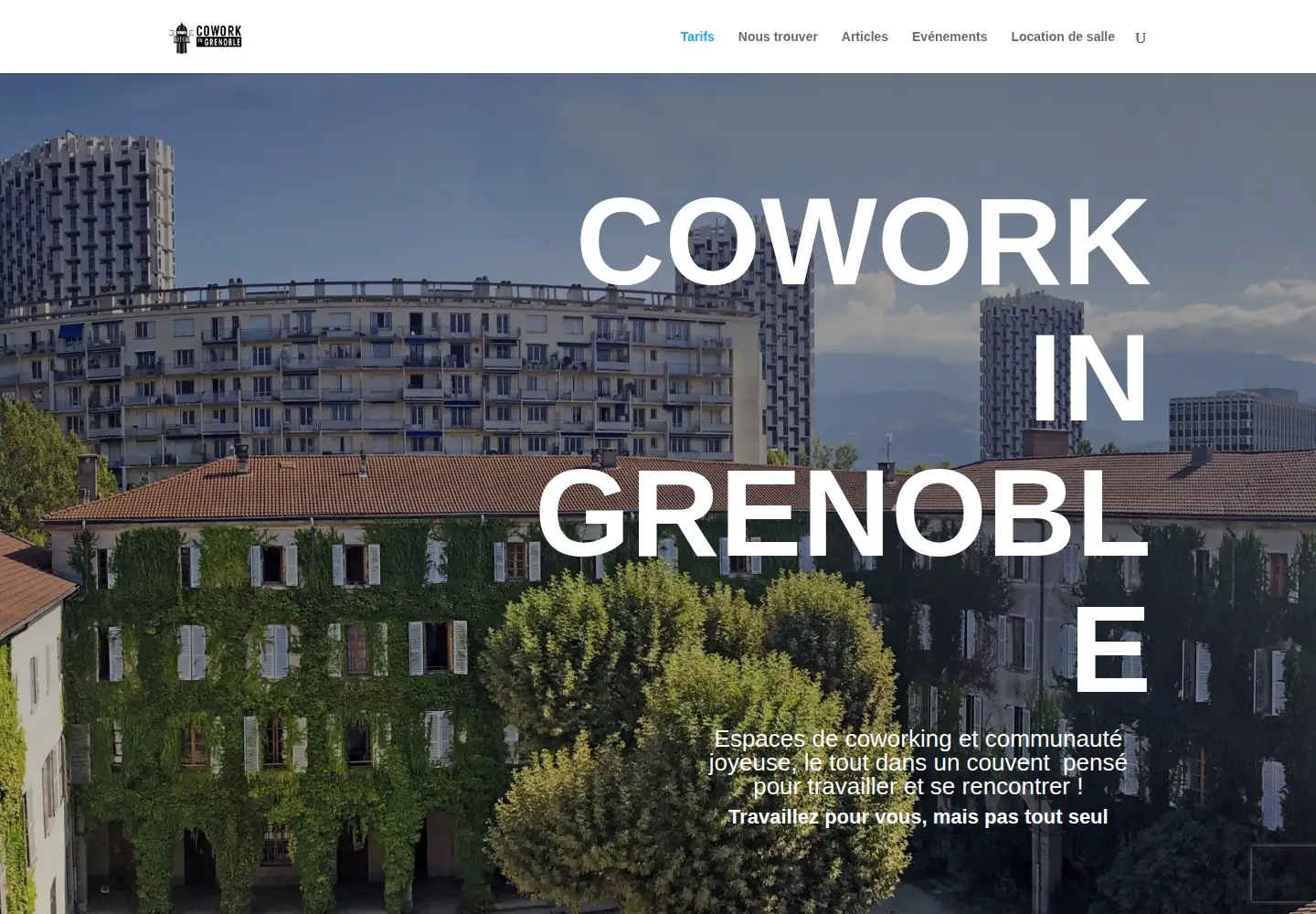 Captured homepage of co-work.fr in the current scan