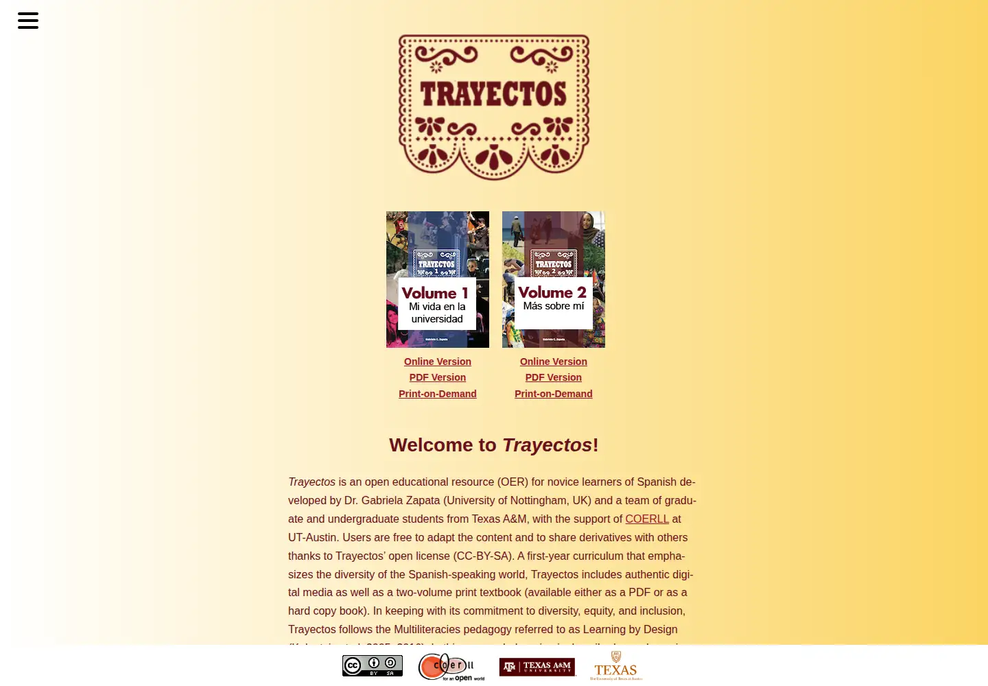Captured homepage of trayectosoer.org in the current scan
