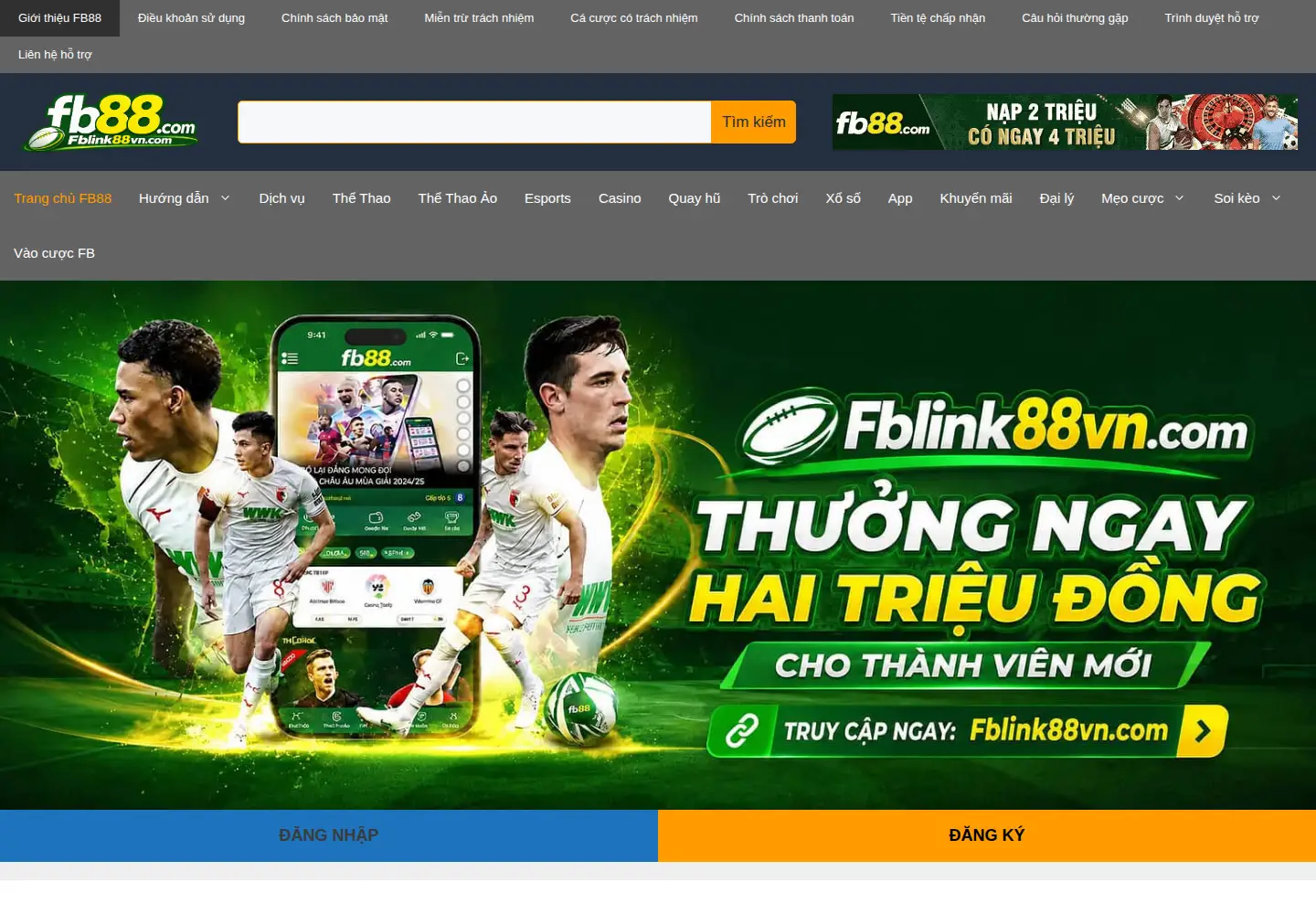 Screenshot of fblink88vn.com