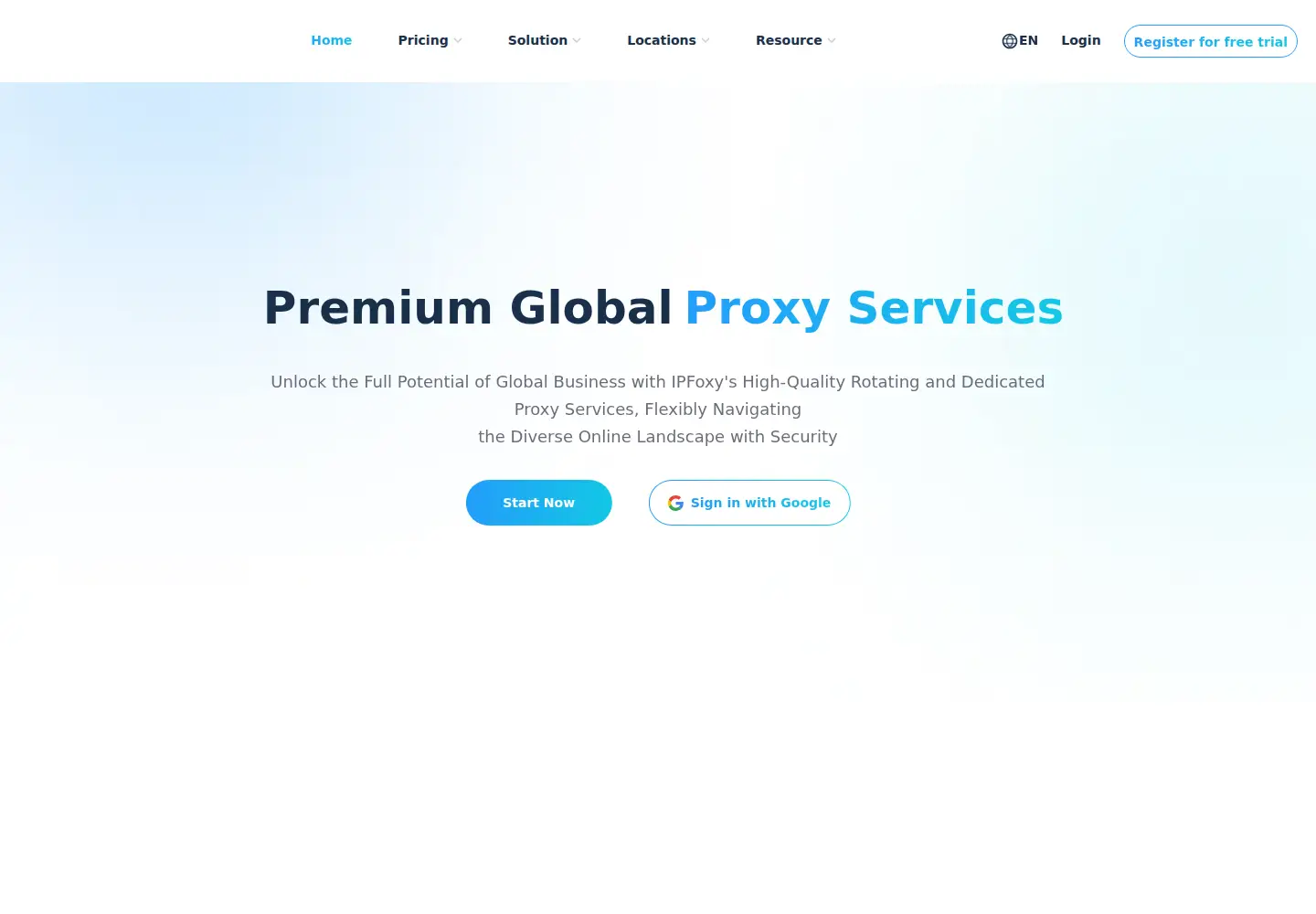 Screenshot of ipfoxy.com