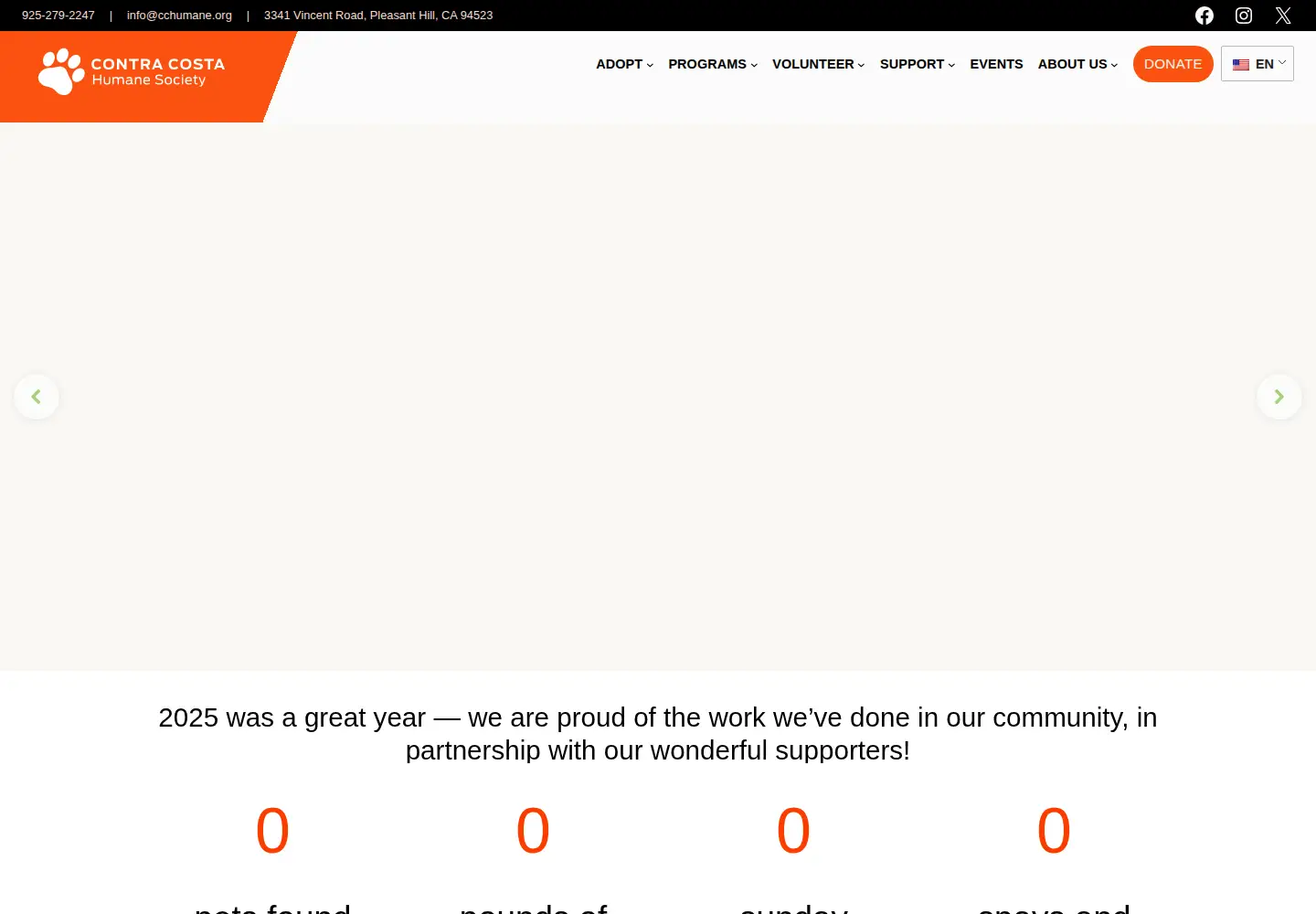 Screenshot of cchumane.org