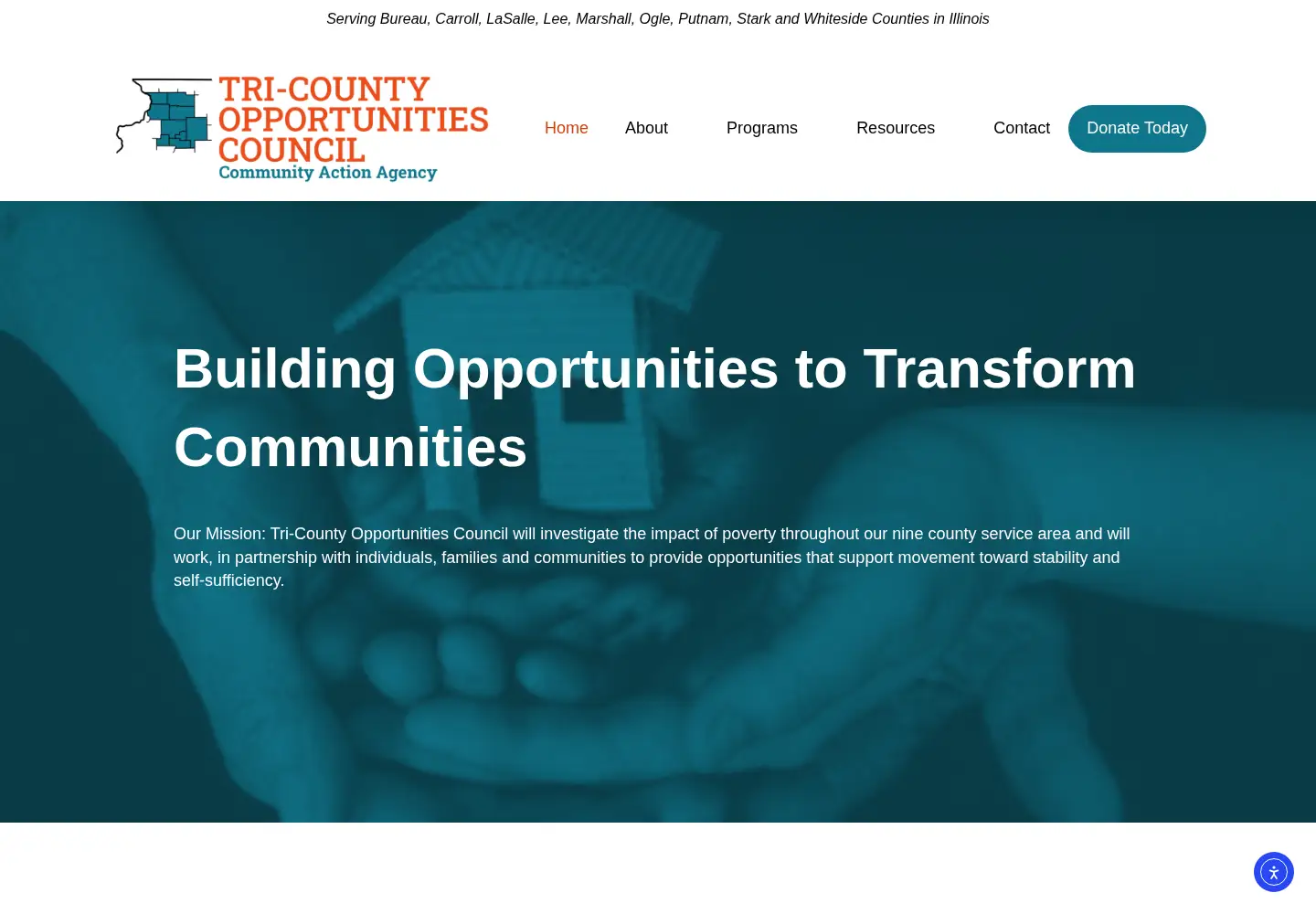 Screenshot of tcochelps.org