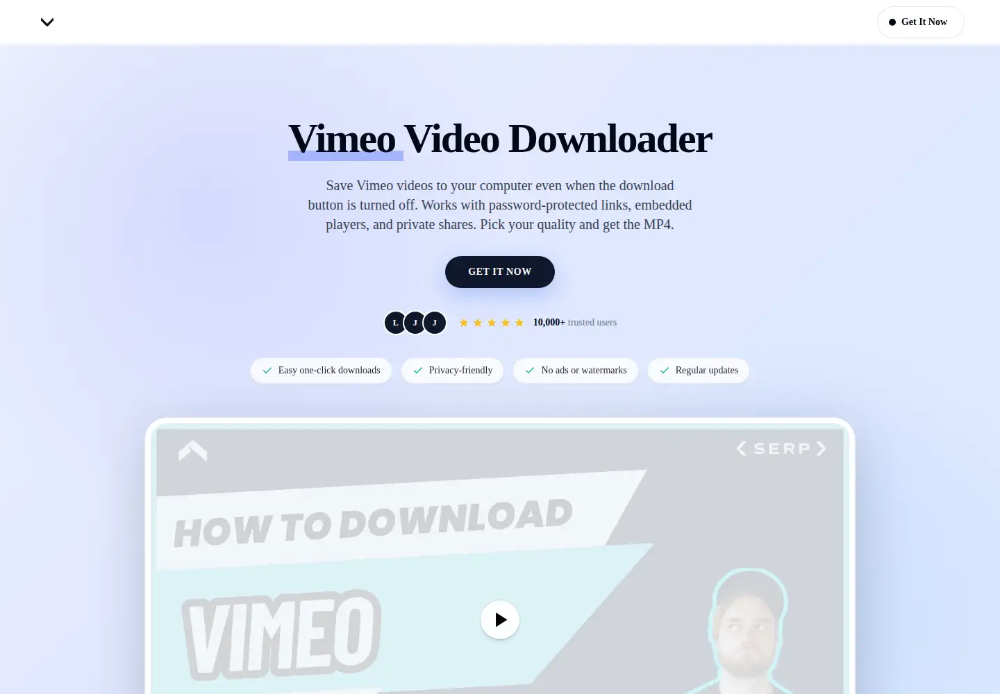 Screenshot of downloadvimeo.com
