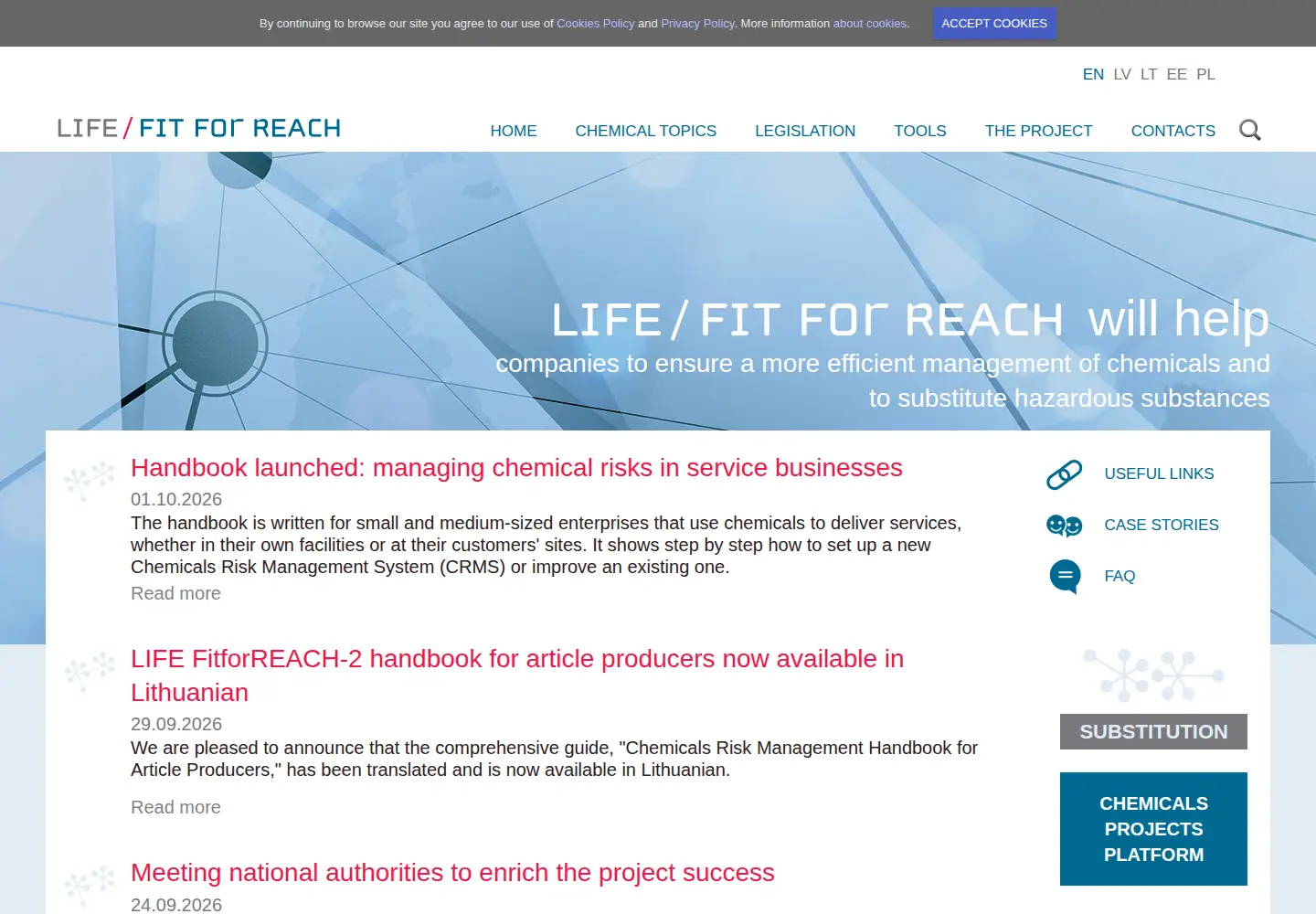 Captured homepage of fitreach.eu in the current scan