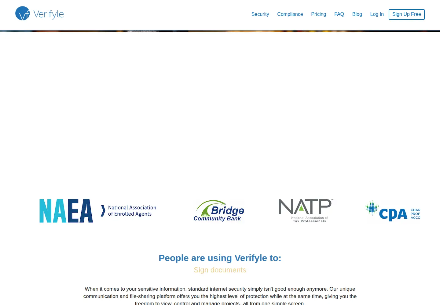 Screenshot of verifyle.com