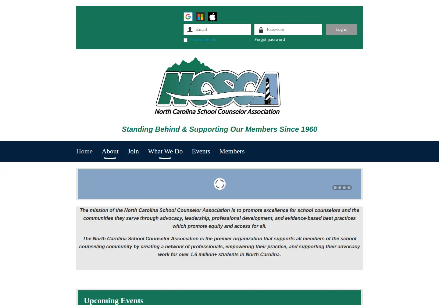 Screenshot of ncschoolcounselor.org