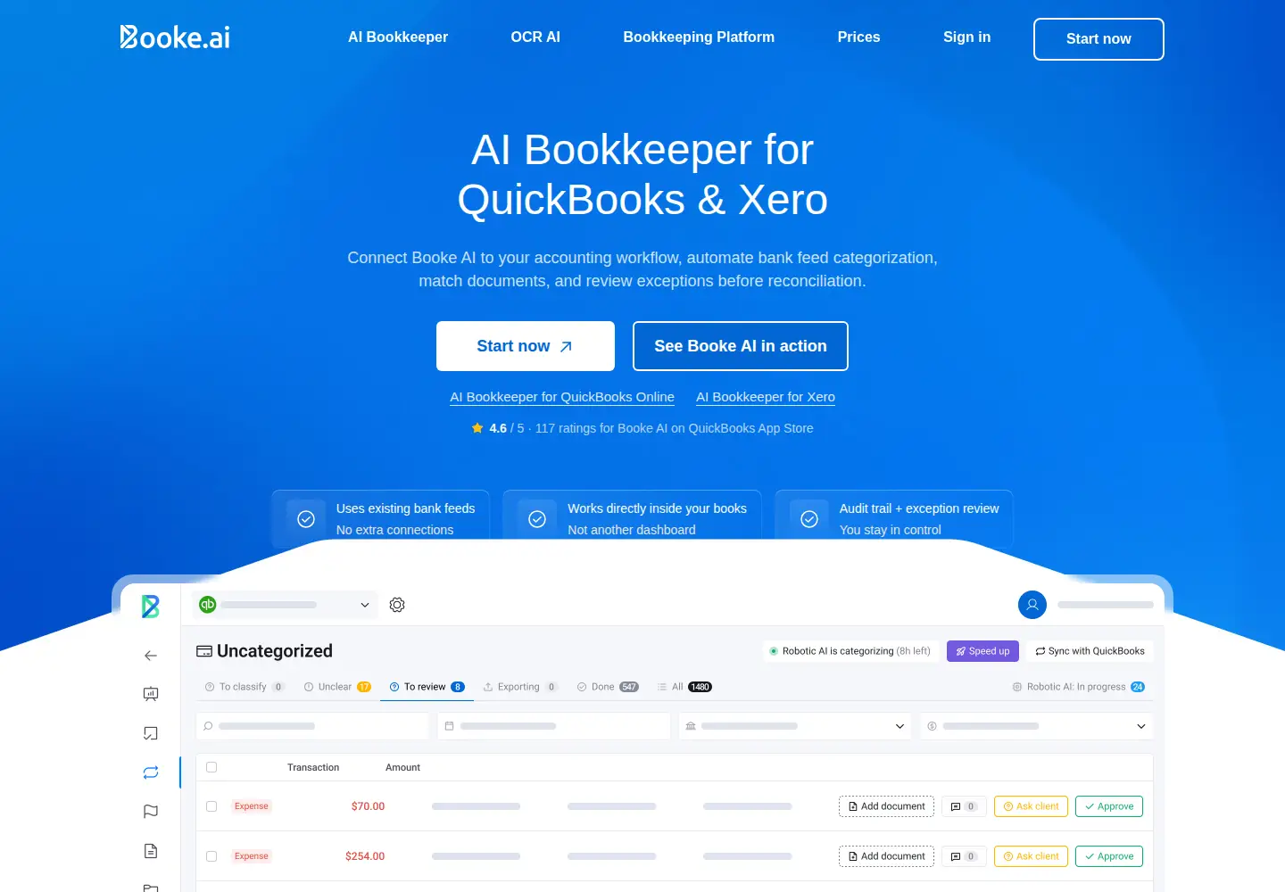 Screenshot of booke.ai