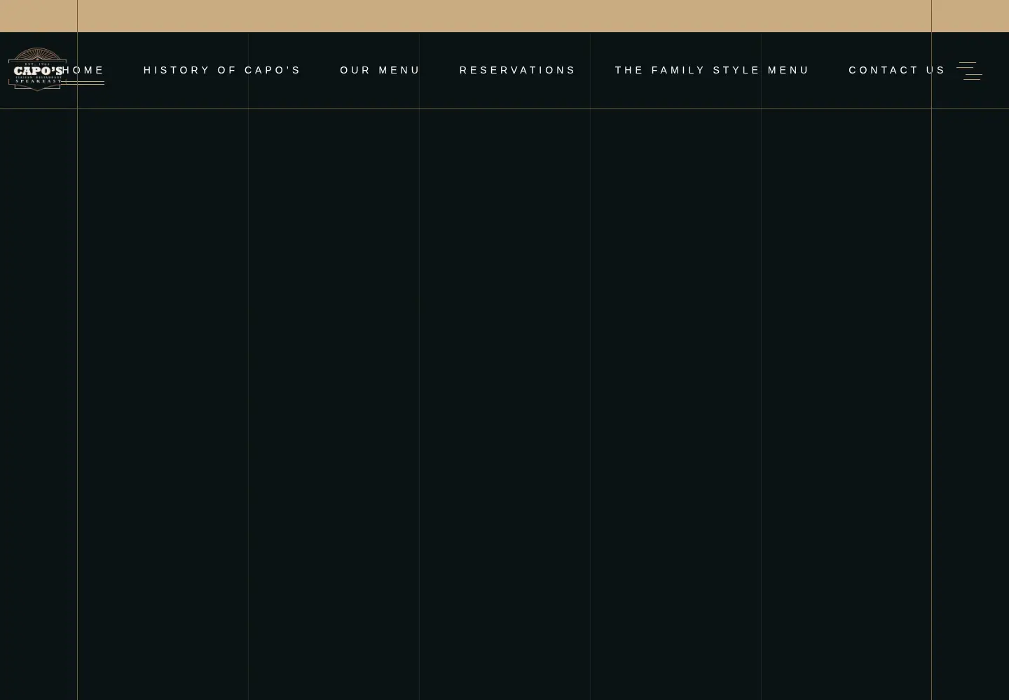 Screenshot of caposrestaurant.com
