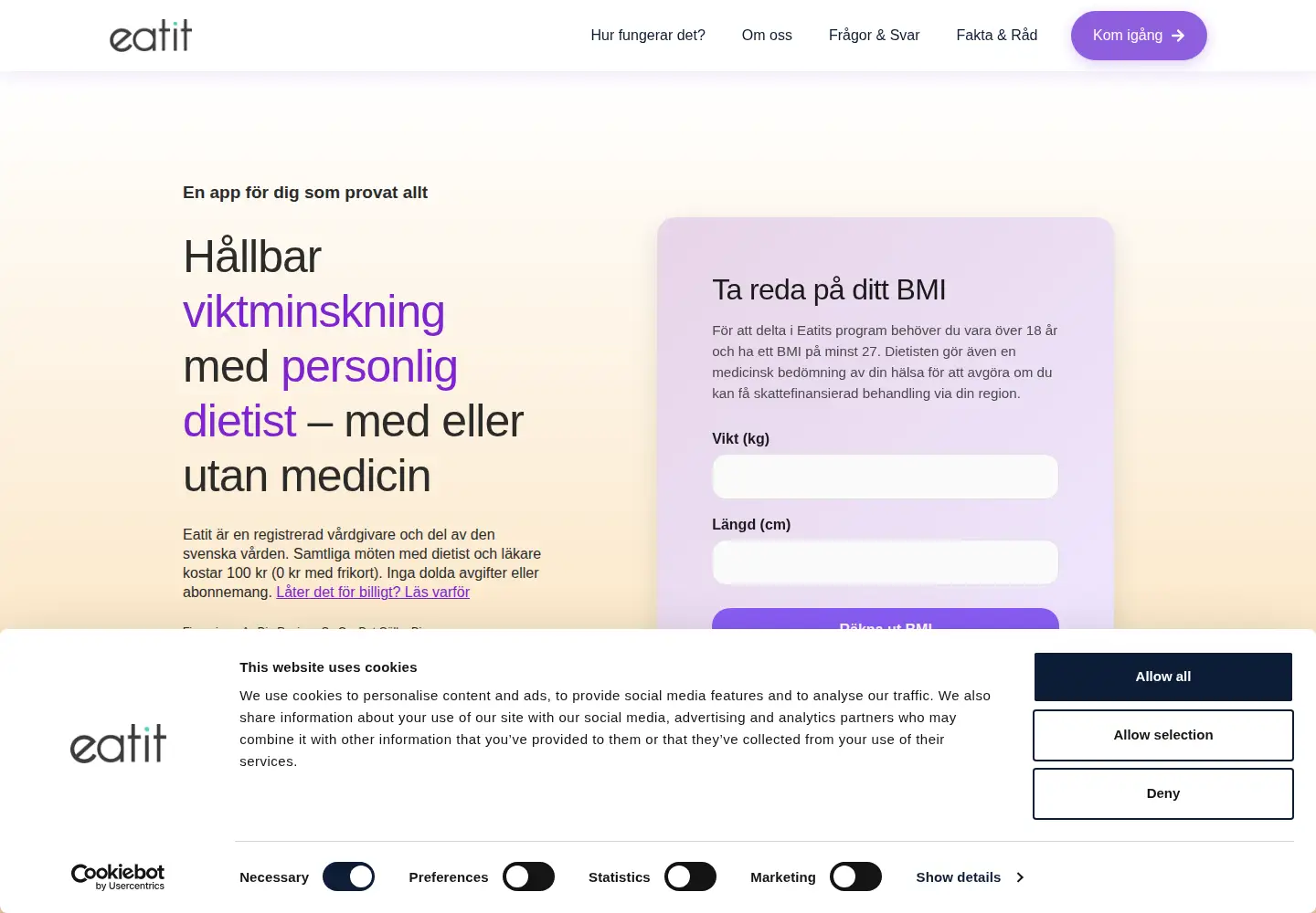Captured homepage of eatit.io in the current scan