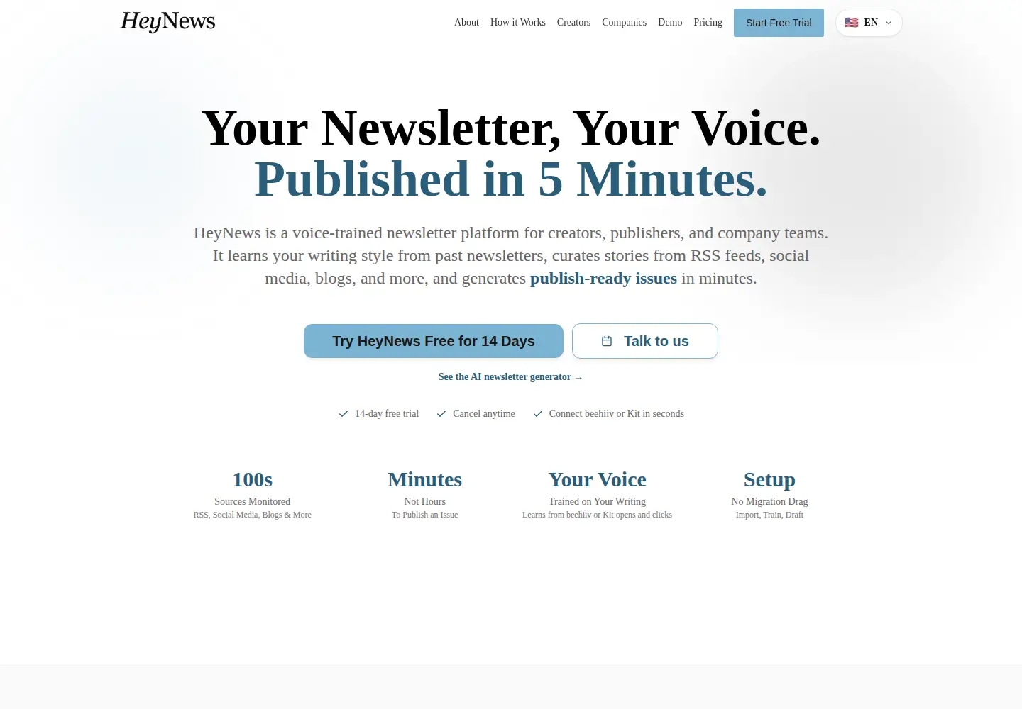 Screenshot of heynews.co