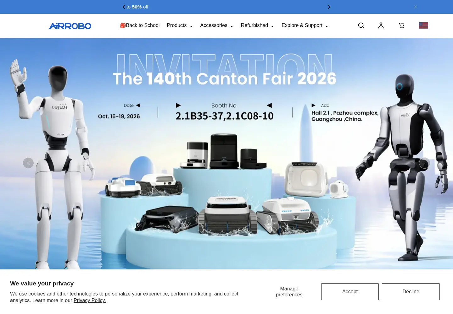 Captured homepage of air-robo.com in the current scan