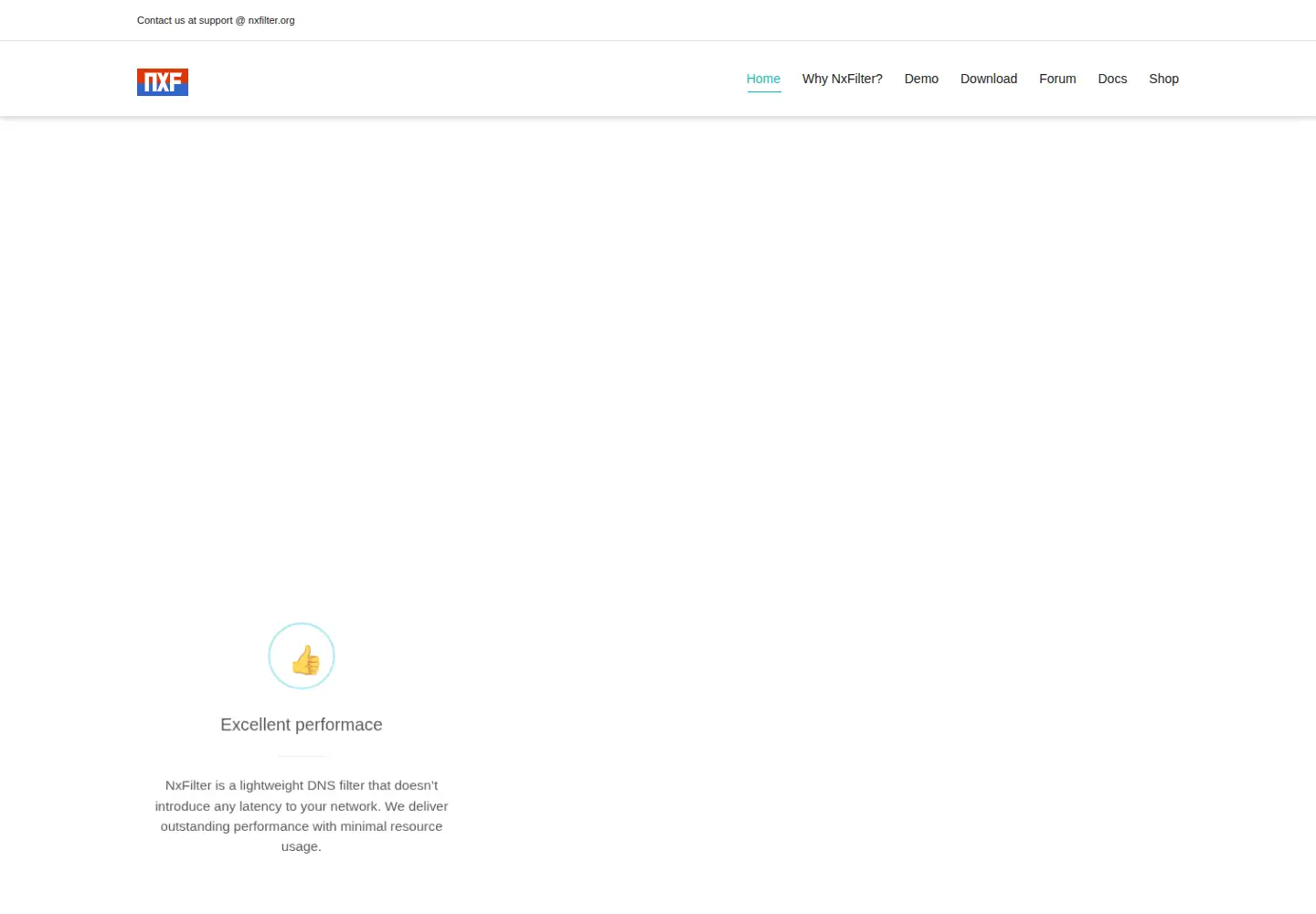 Screenshot of nxfilter.org