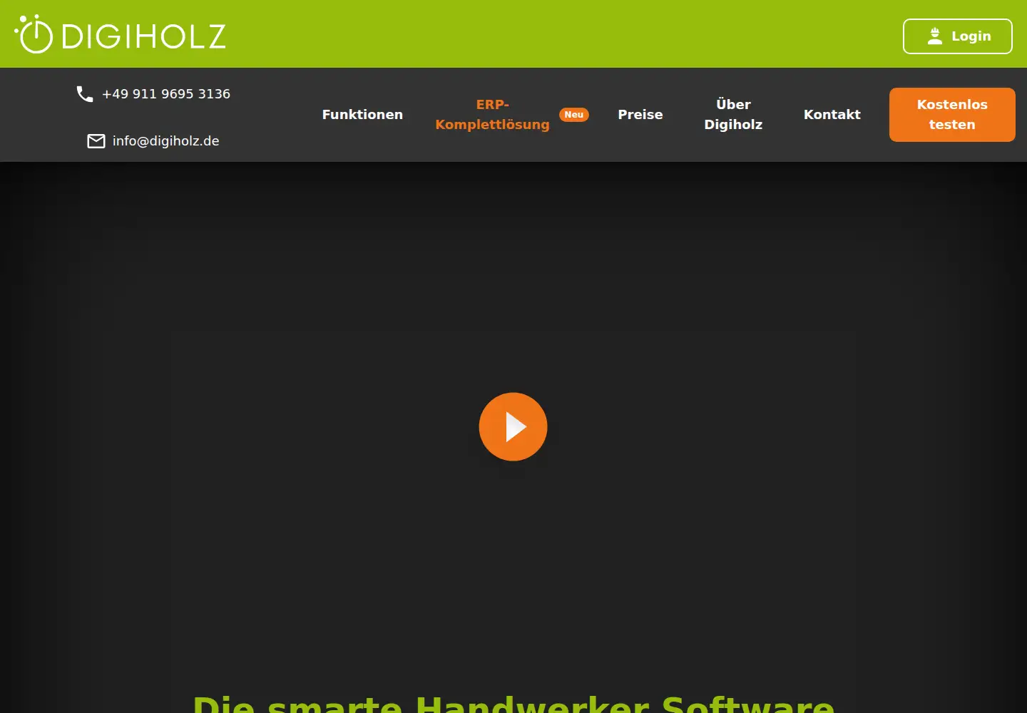 Captured homepage of digiholz.de in the current scan