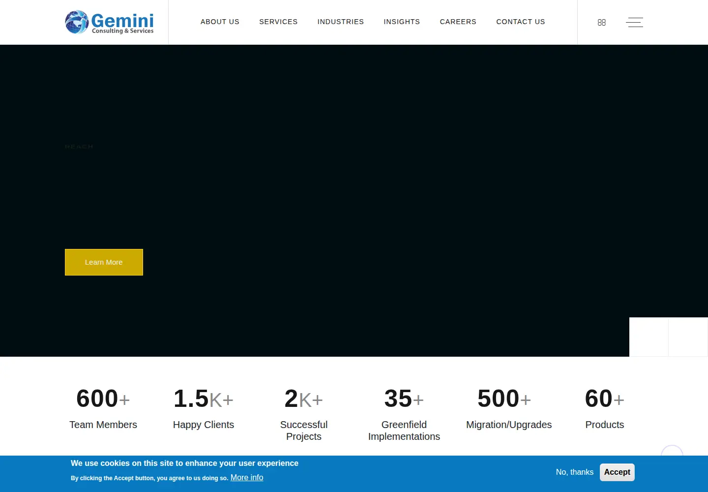 Captured homepage of gemini-us.com in the current scan