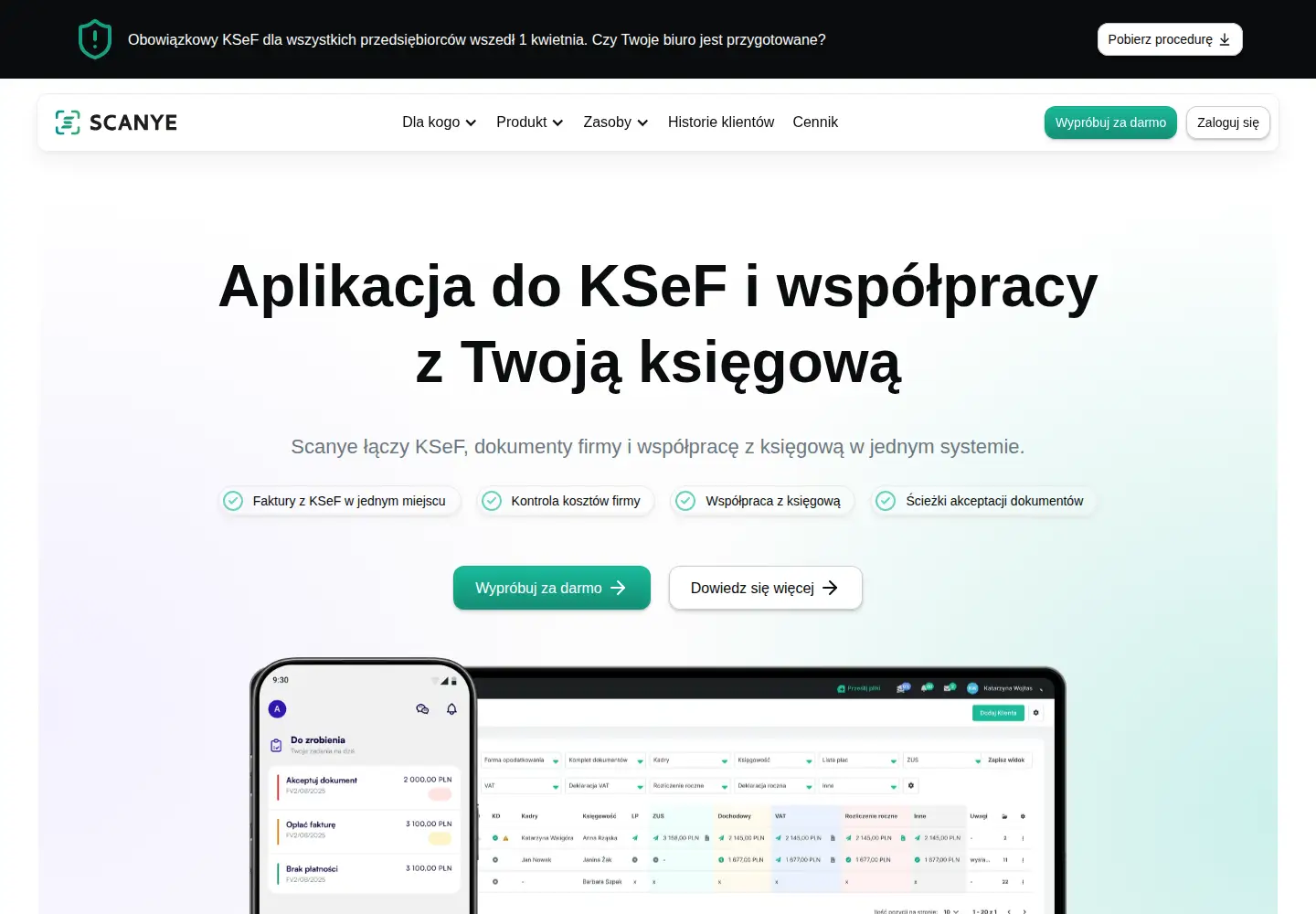 Screenshot of scanye.pl