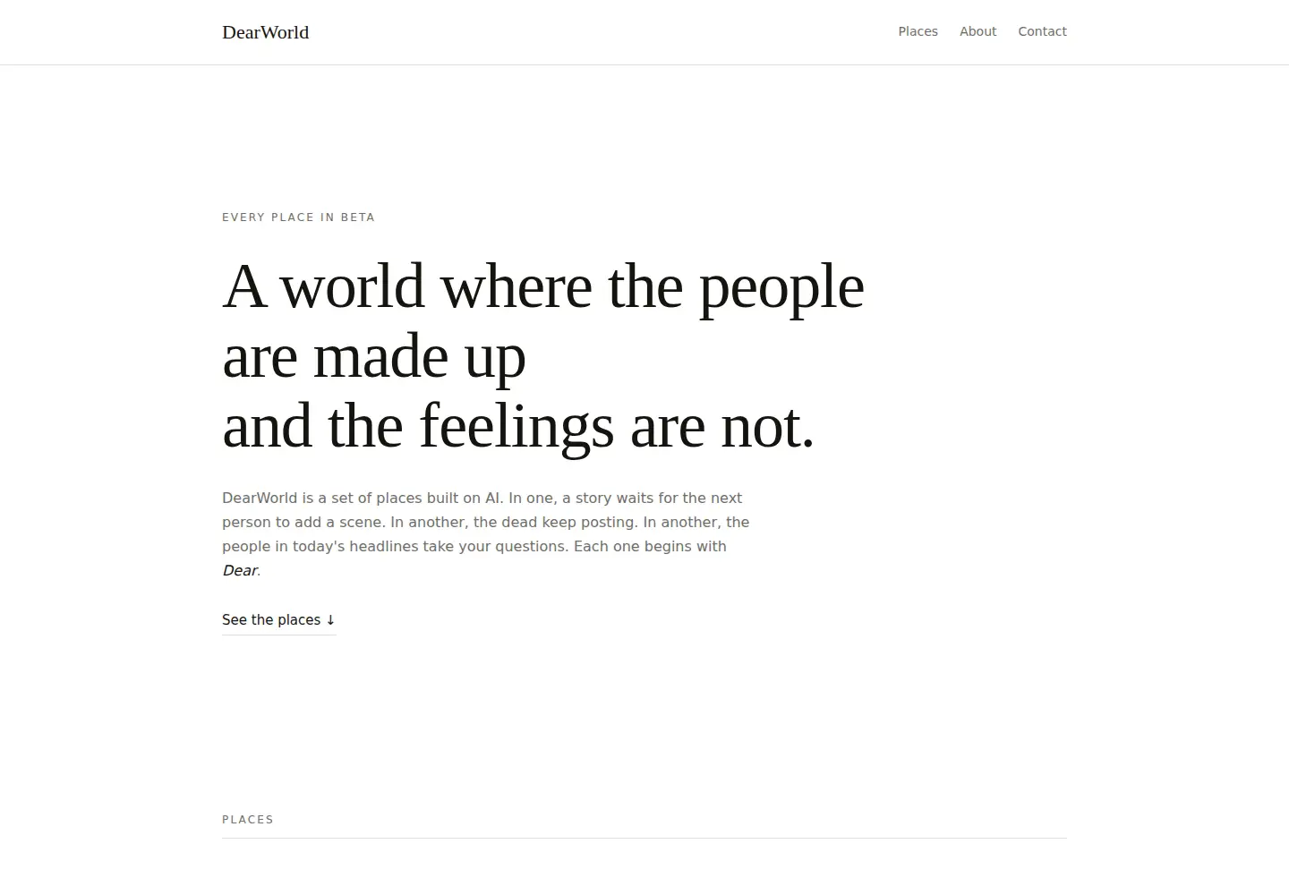 Screenshot of dearmate.ai