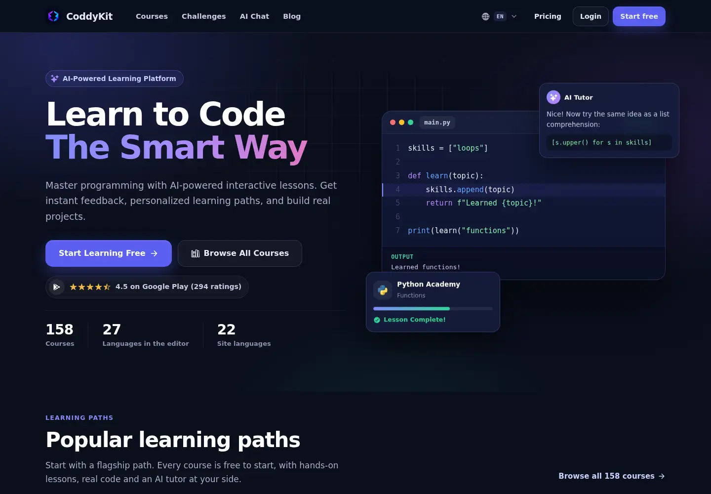 Screenshot of coddykit.com