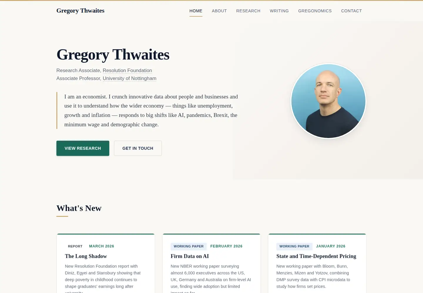 Screenshot of gregorythwaites.com