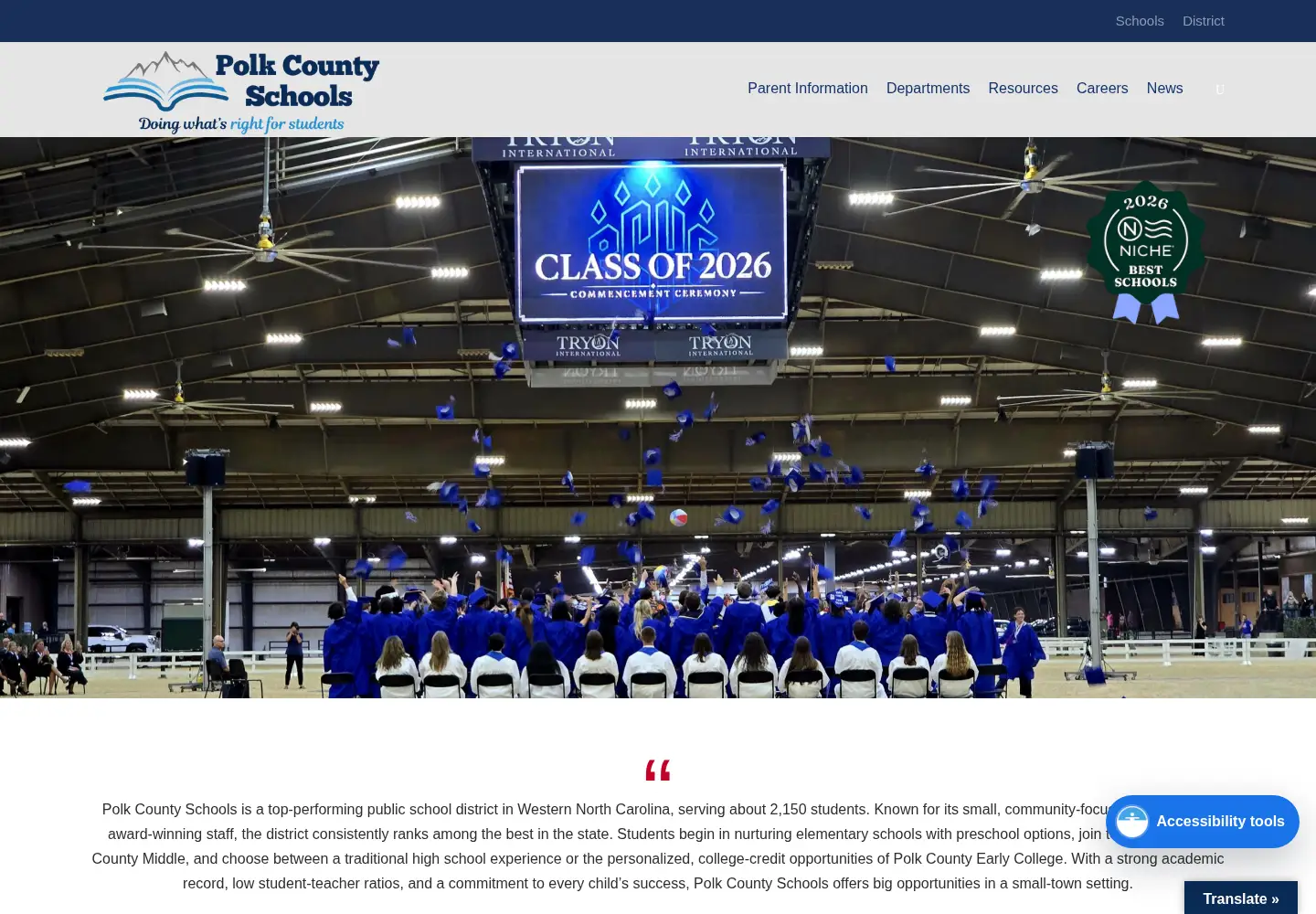 Screenshot of polkschools.org