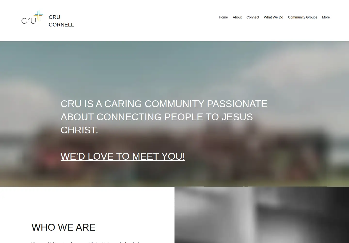 Captured homepage of crucornell.com in the current scan