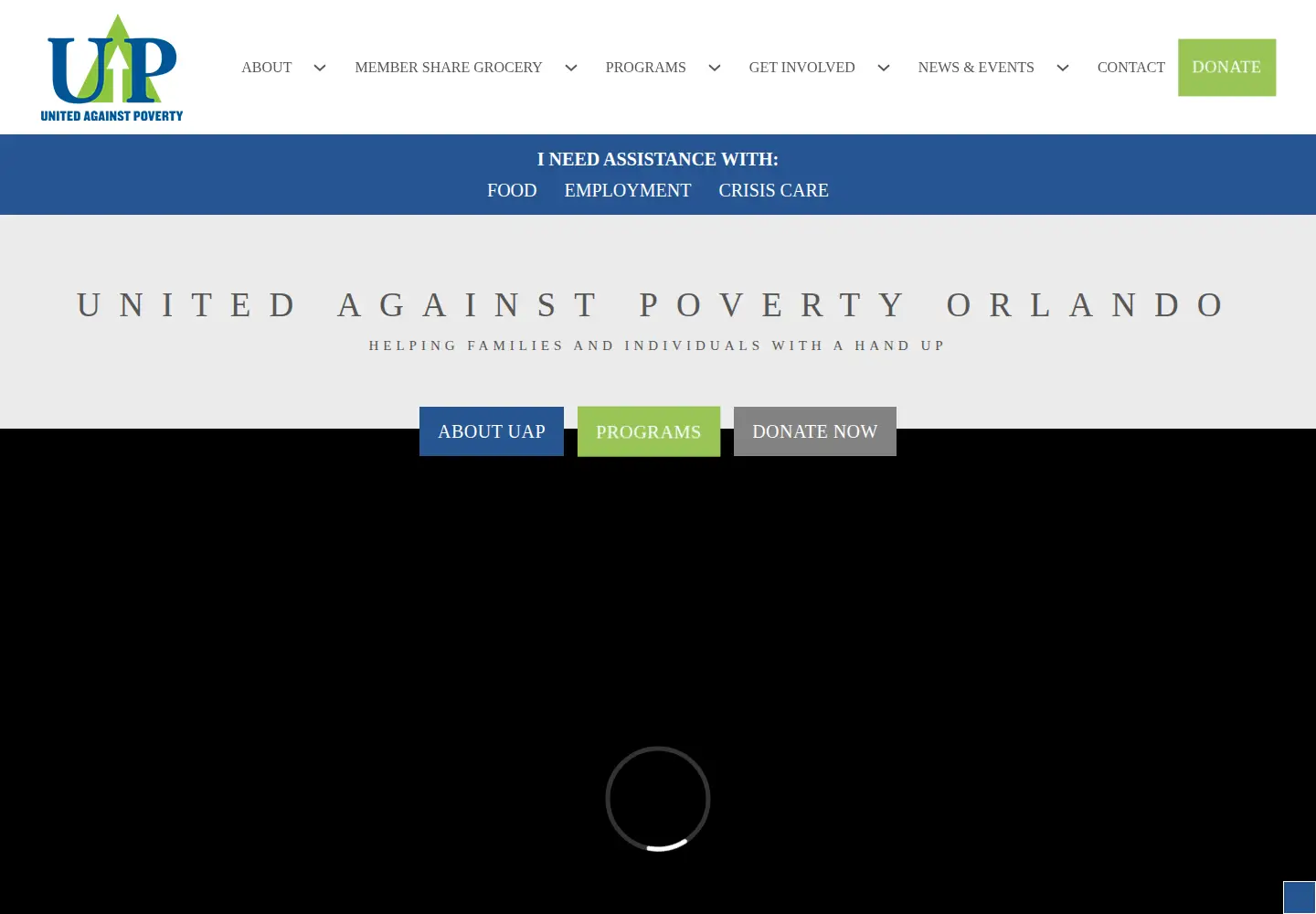 Captured homepage of uporlando.org in the current scan