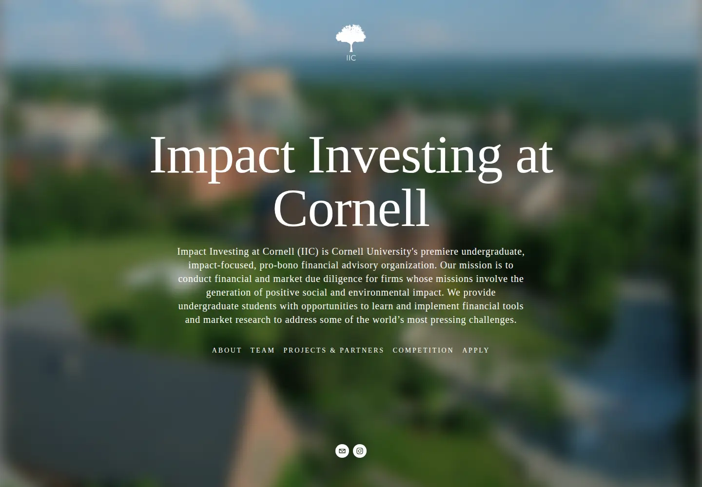 Screenshot of impactinvestingcornell.com