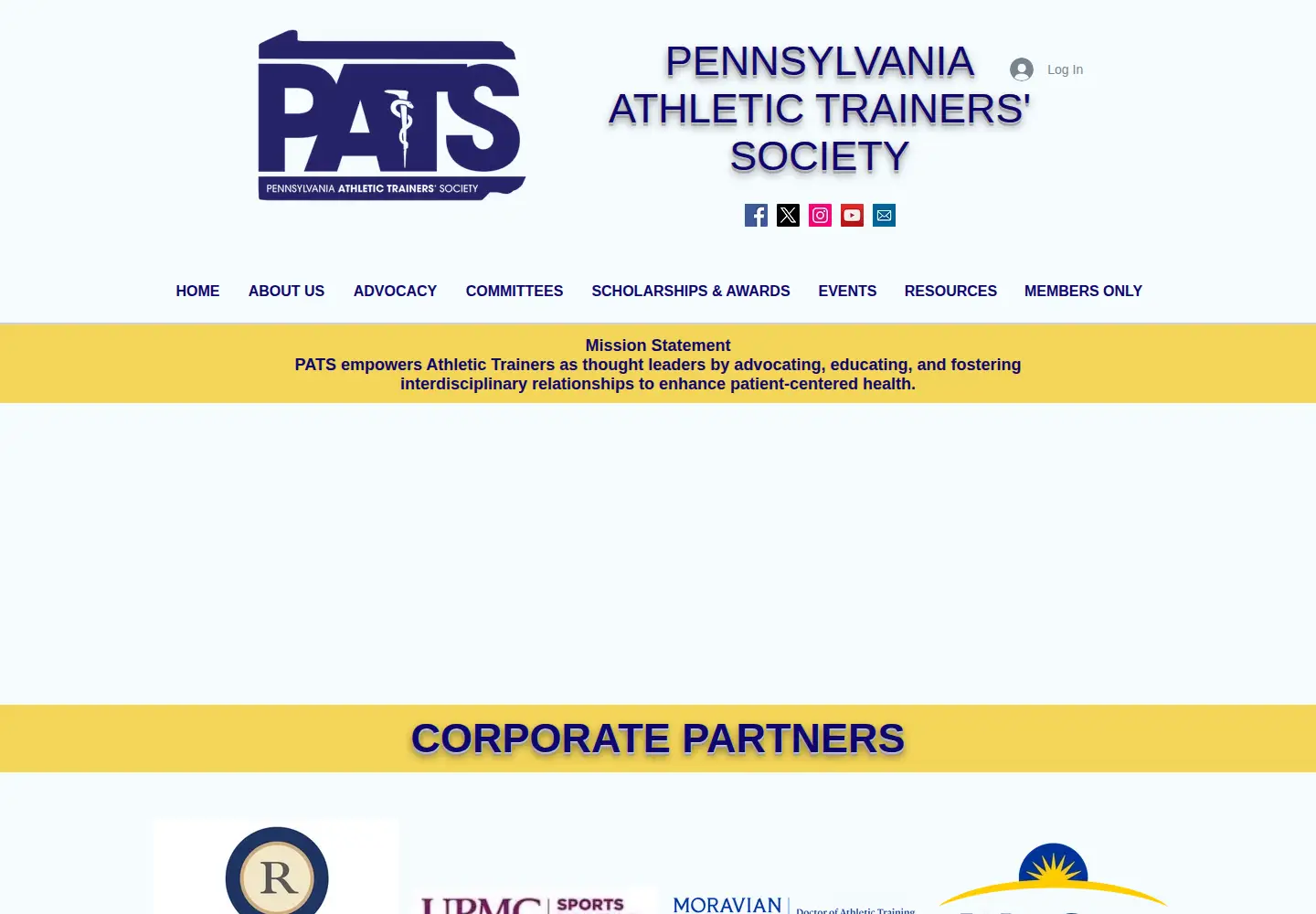 Captured homepage of gopats.org in the current scan