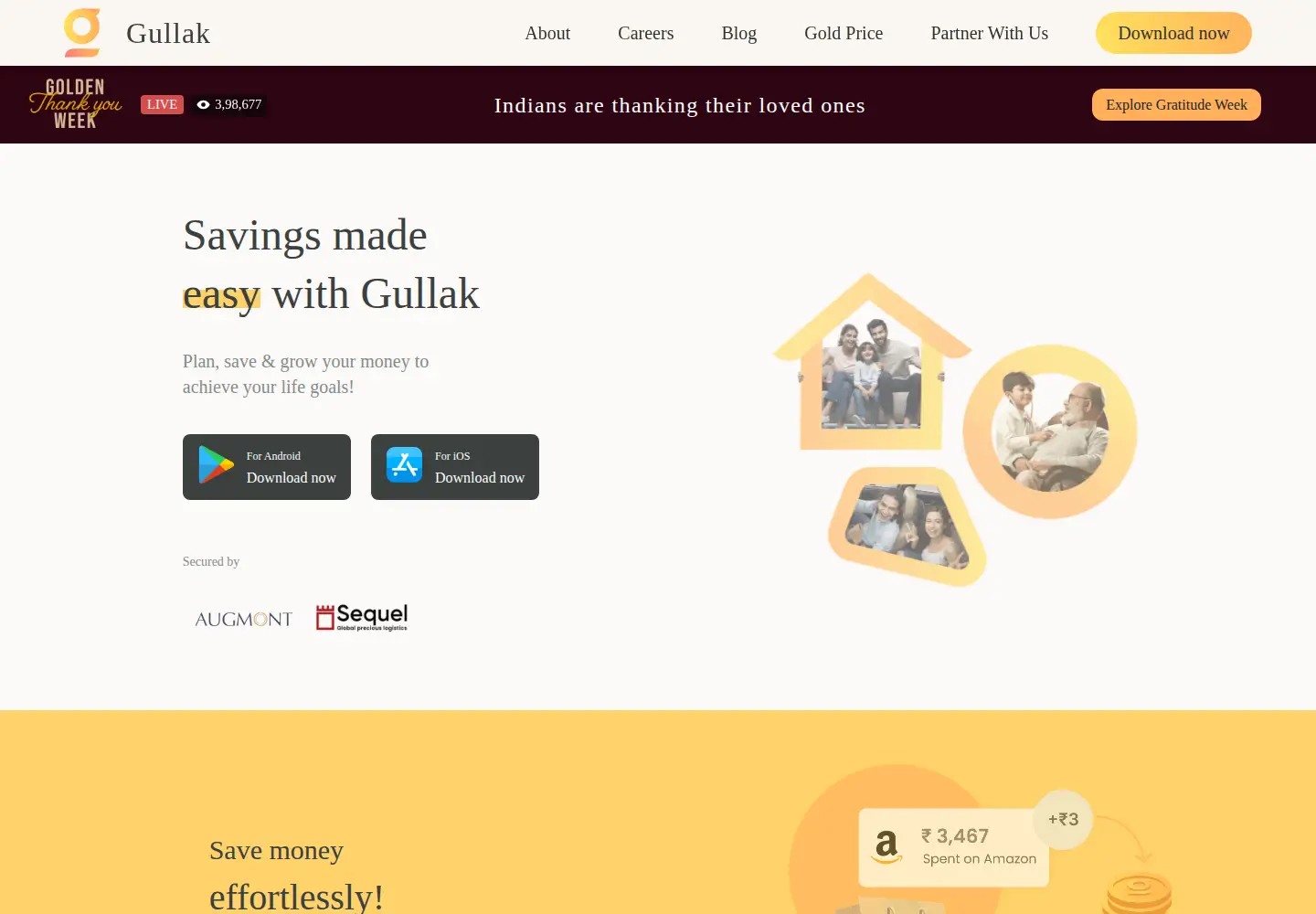 Screenshot of gullak.money
