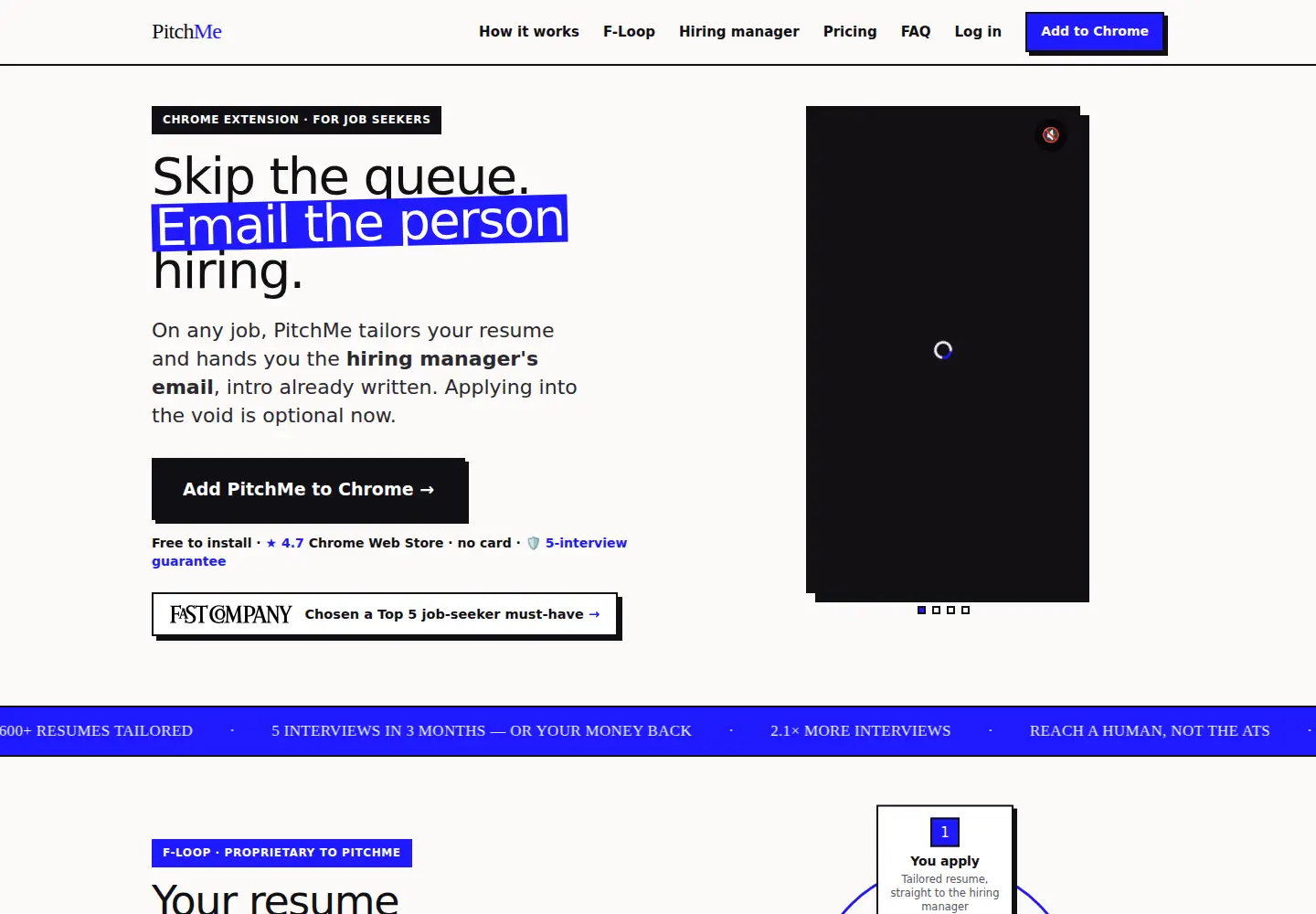 Captured homepage of pitchmeai.com in the current scan
