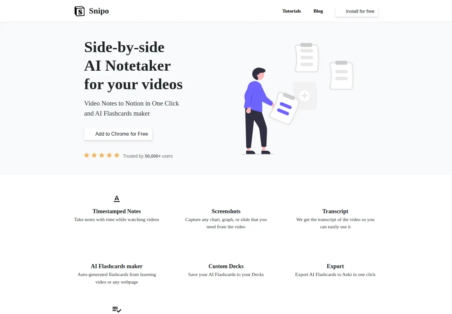 Captured homepage of snipo.io in the current scan