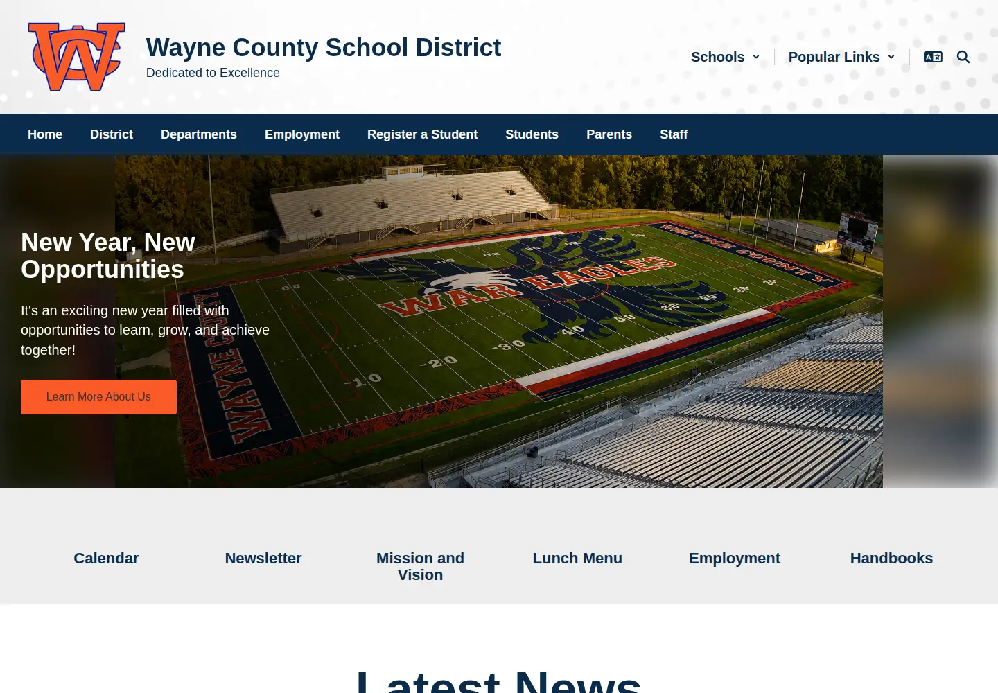 Captured homepage of wcsdms.com in the current scan
