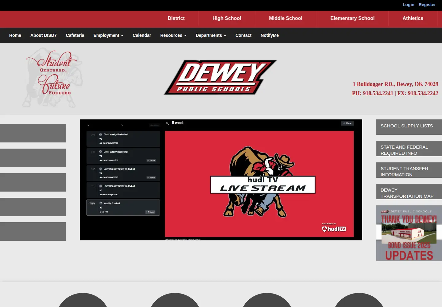 Screenshot of deweyk12.org
