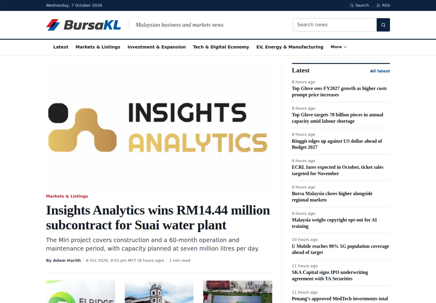 Captured homepage of bursakl.com in the current scan