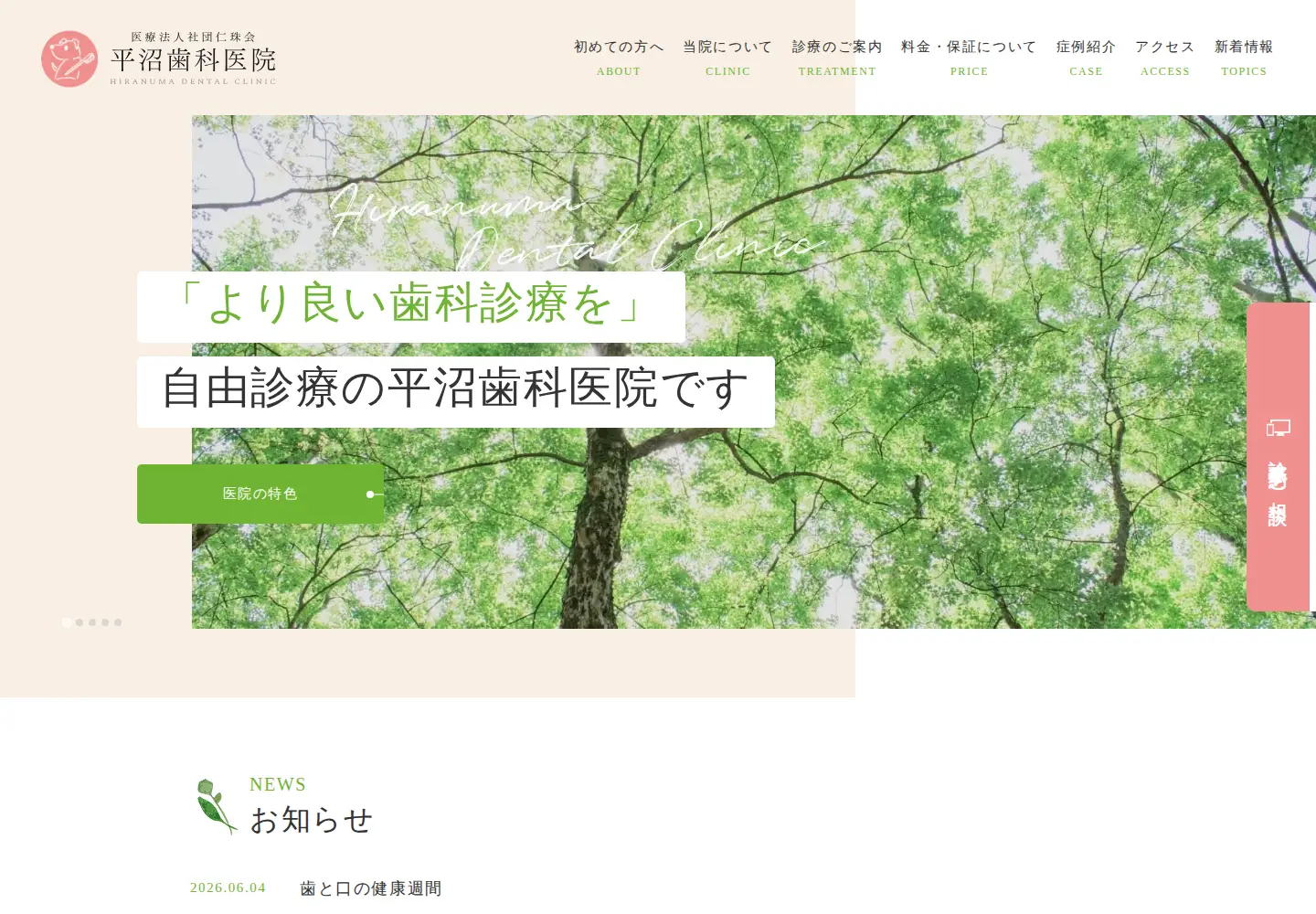 Captured homepage of hiranumashika.com in the current scan