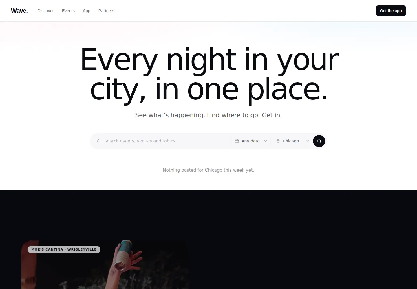 Screenshot of thewavenightlife.com