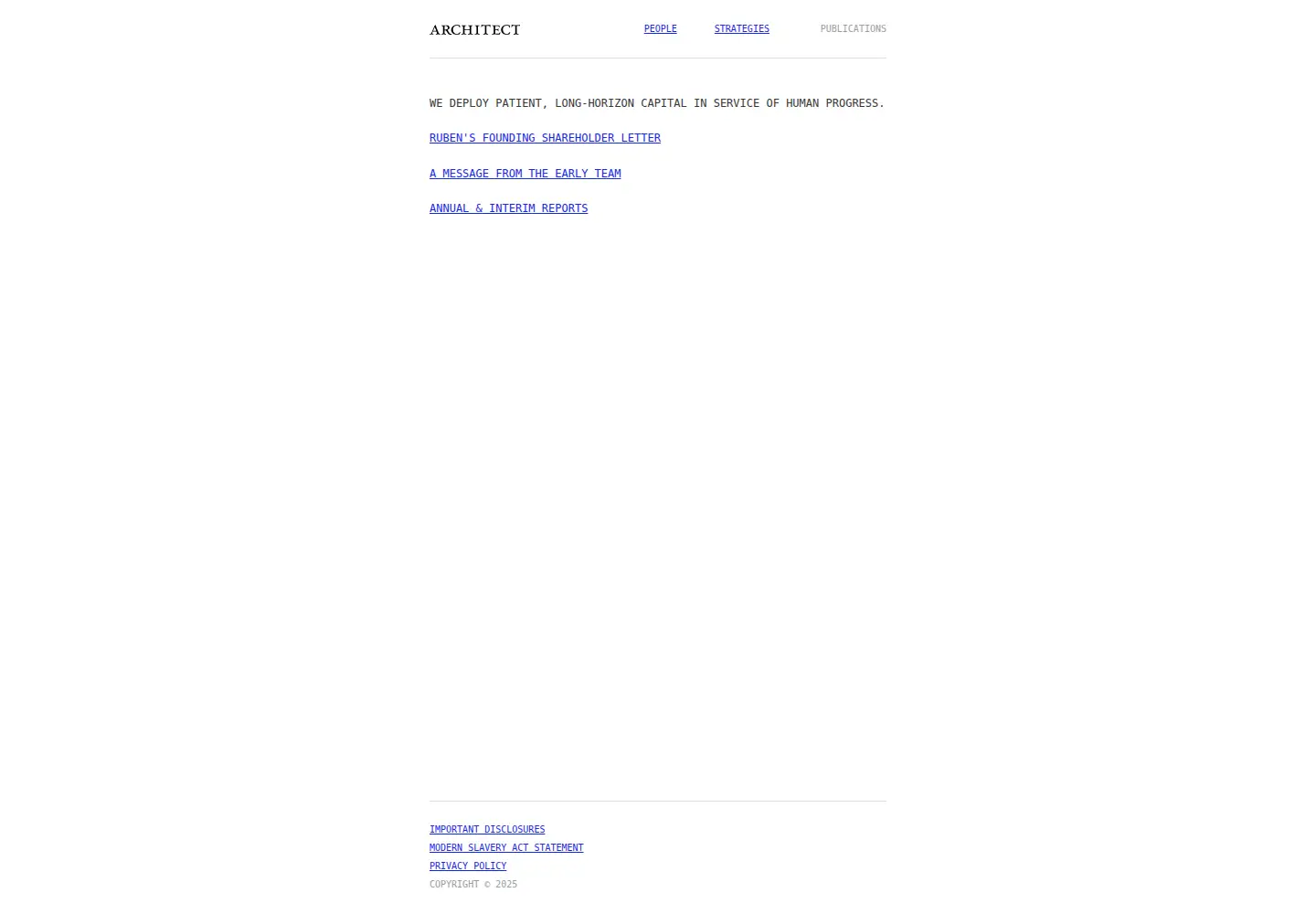 Screenshot of architect.systems