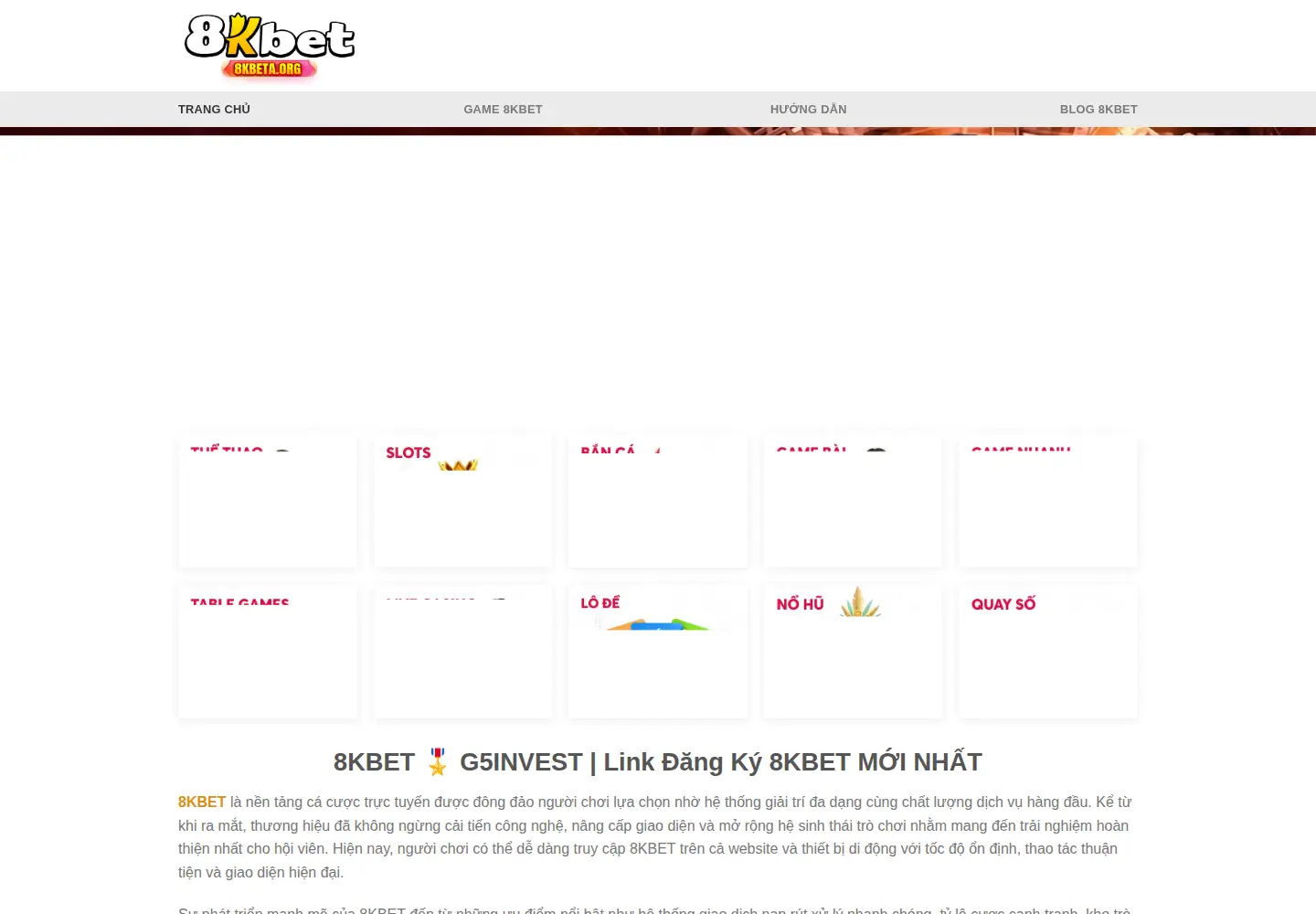 Screenshot of 8kbeta.org