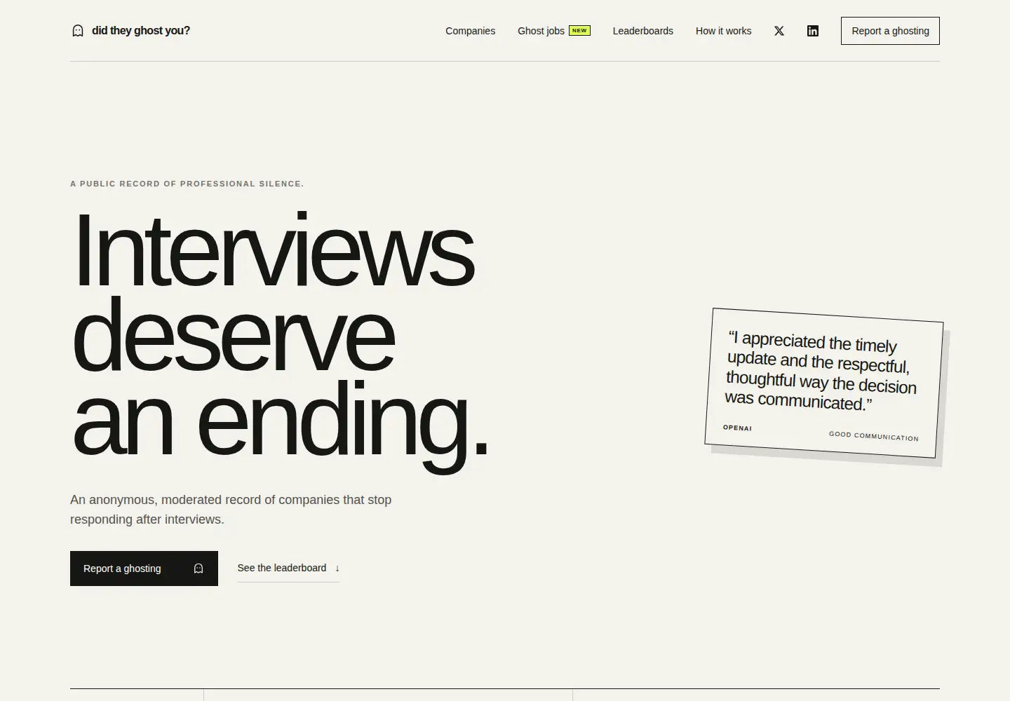 Captured homepage of didtheyghostyou.com in the current scan