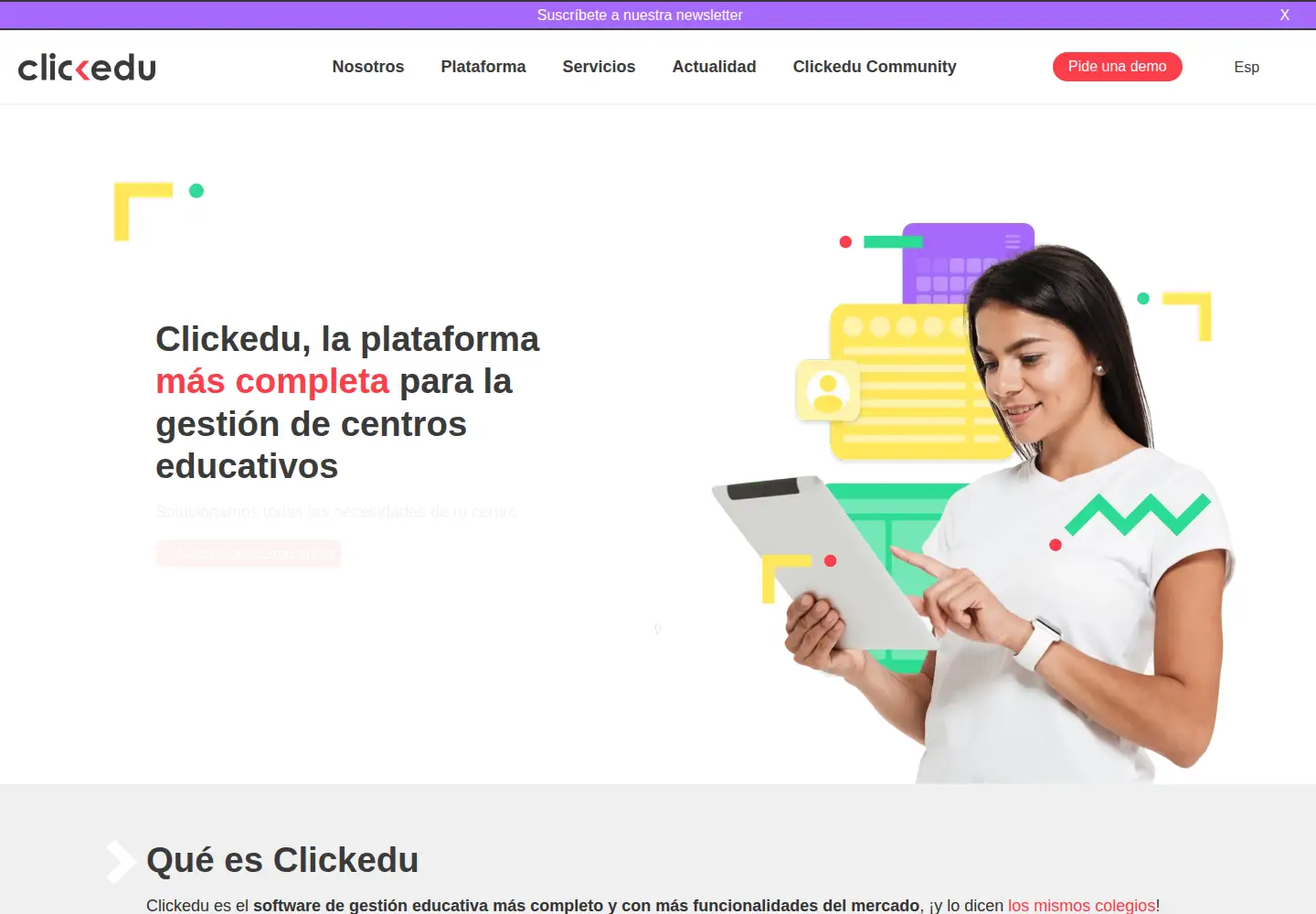 Screenshot of clickedu.net