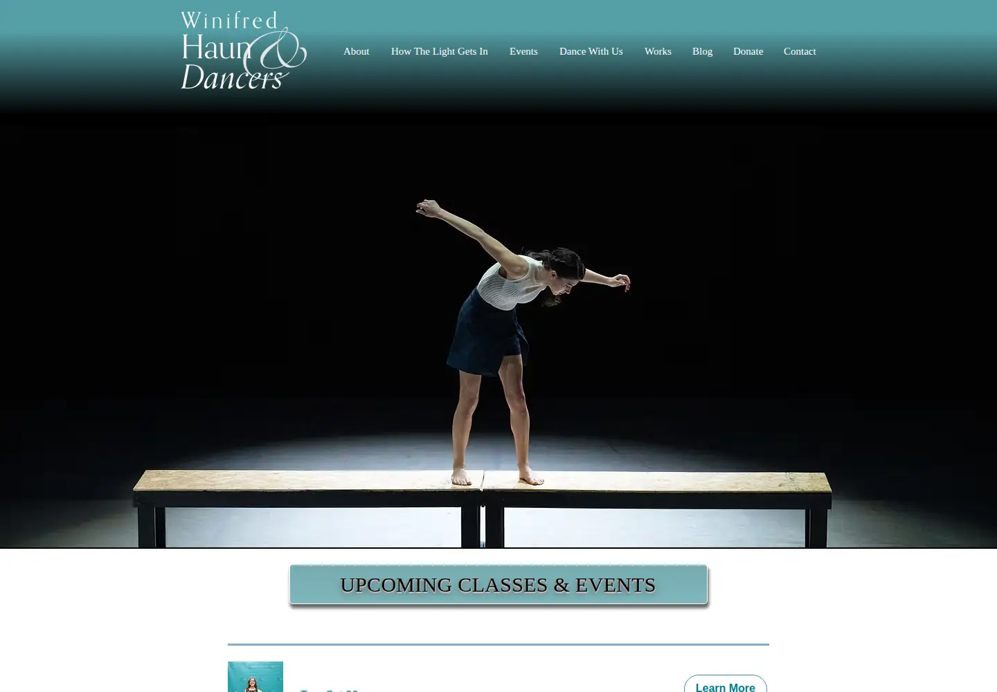 Screenshot of winifredhaun.org
