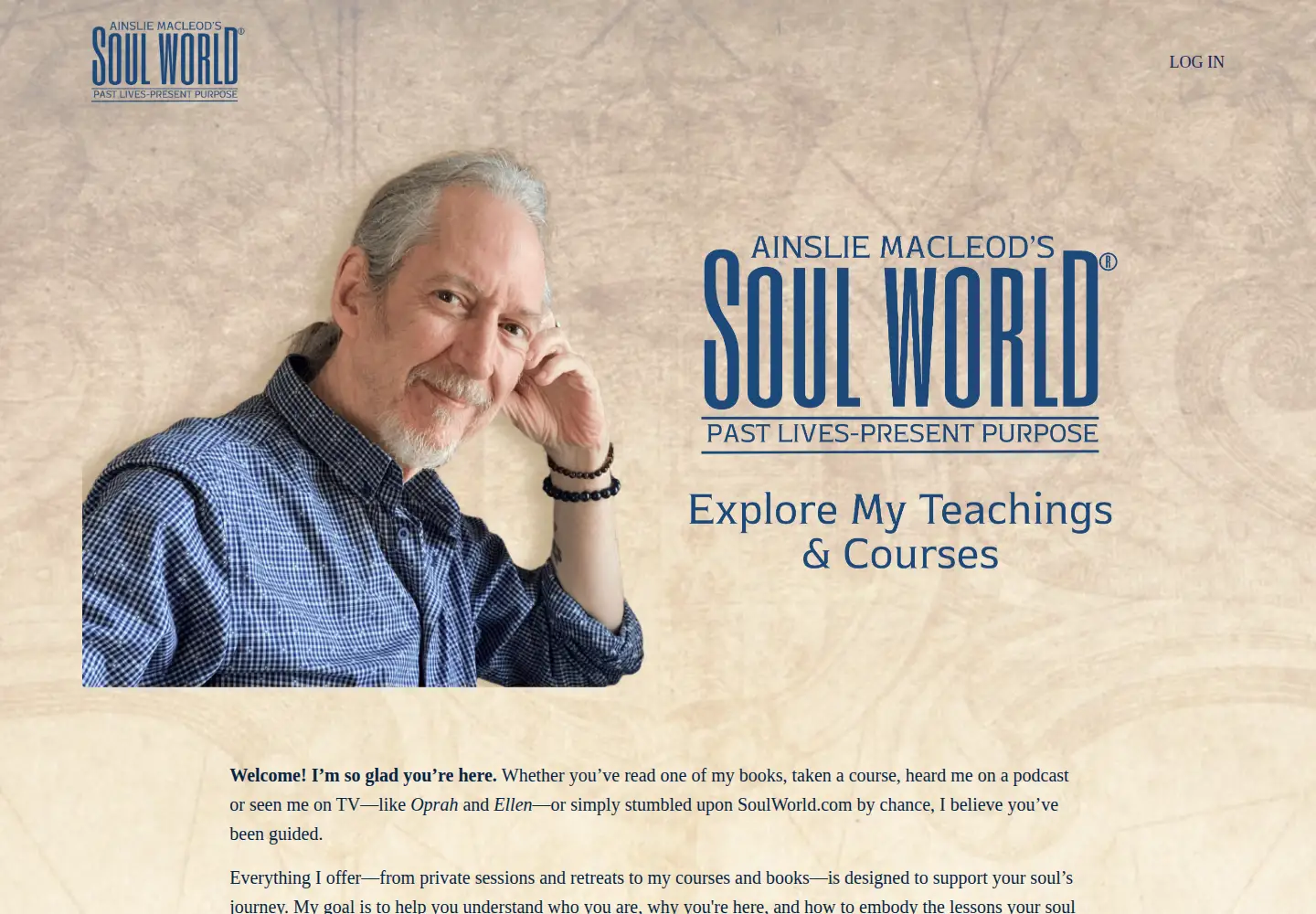 Captured homepage of soulworld.com in the current scan