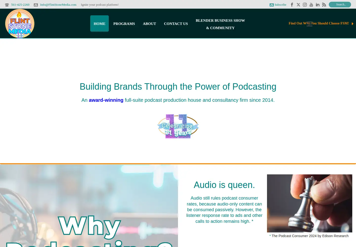 Screenshot of flintstonemedia.com