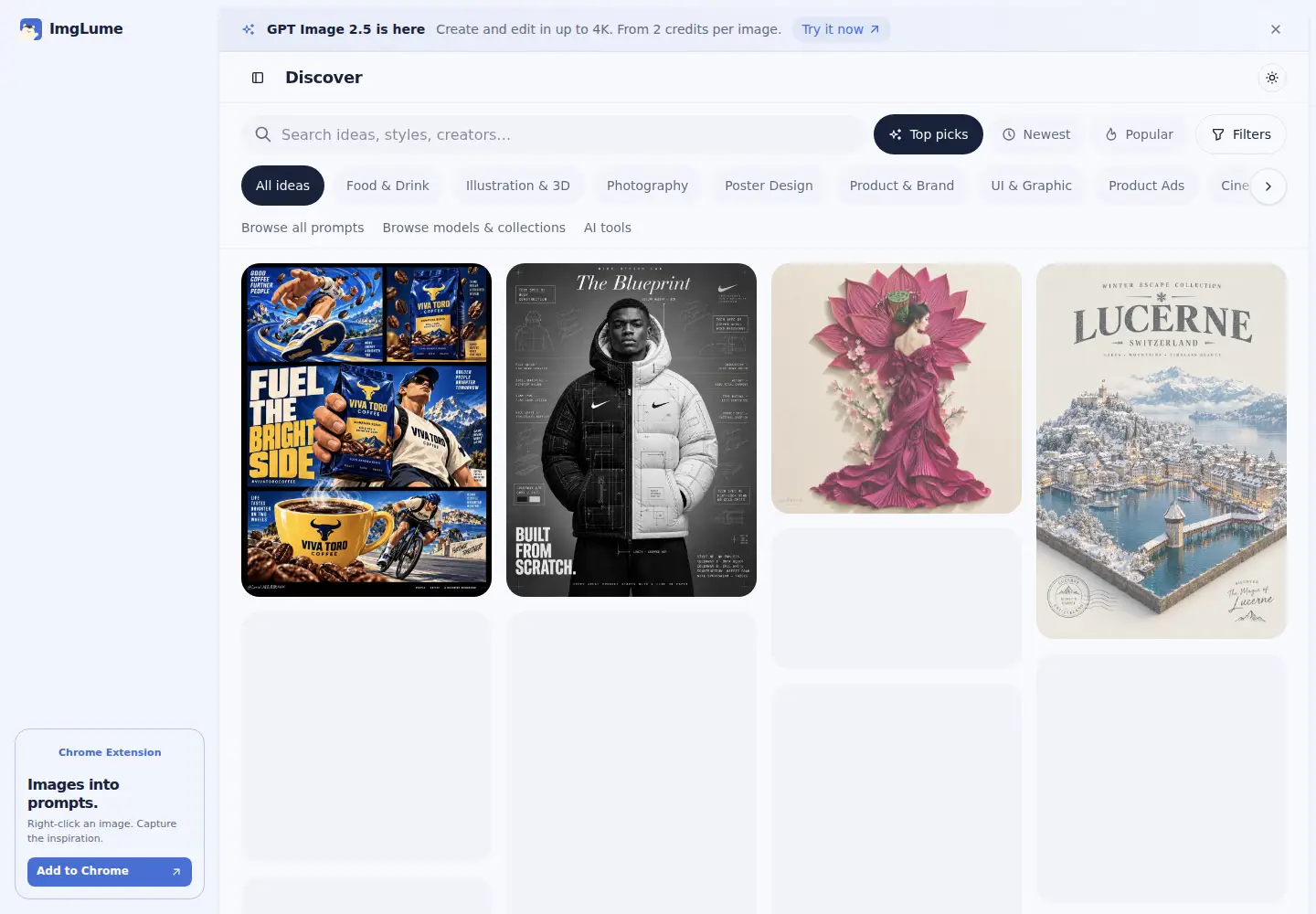 Screenshot of imglume.com