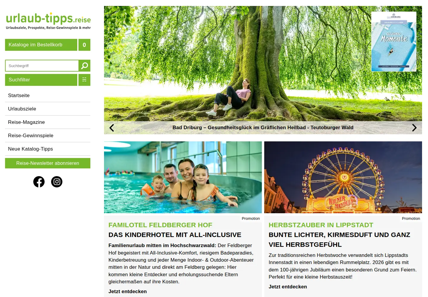 Screenshot of urlaub-tipps.reise
