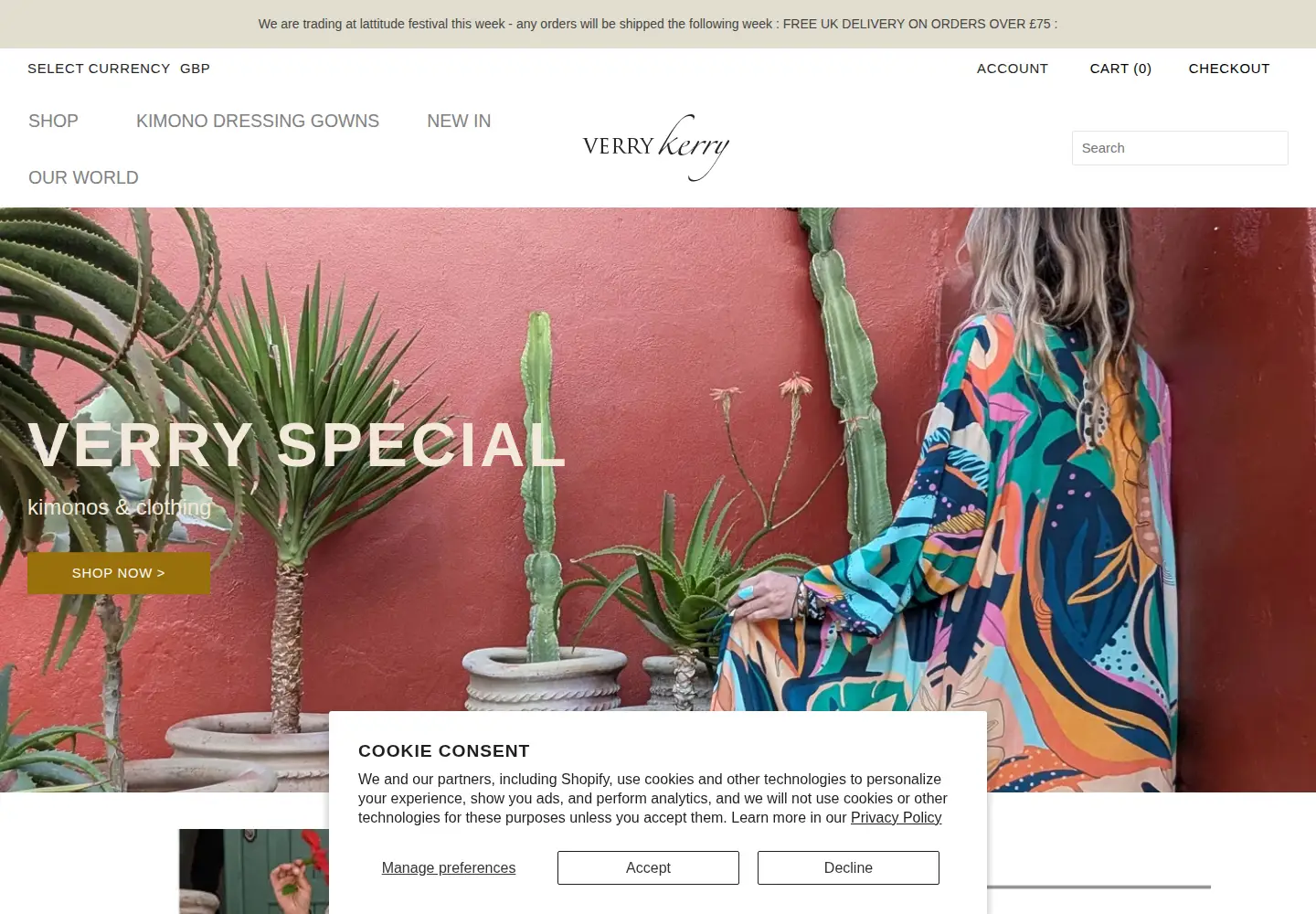 Captured homepage of verrykerry.com in the current scan