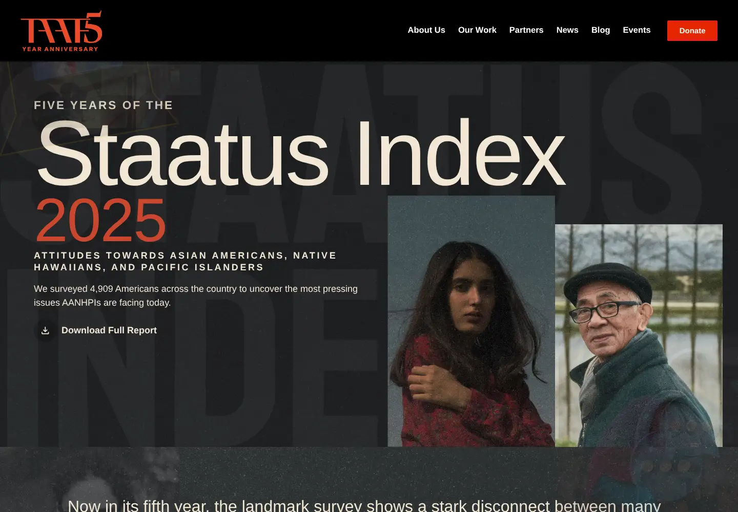 Captured homepage of staatus-index.org in the current scan