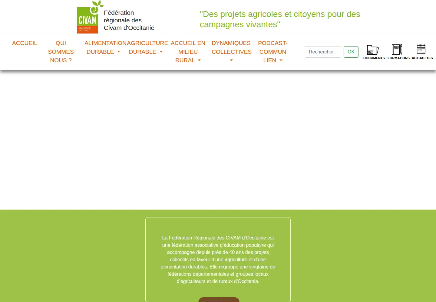 Screenshot of civam-occitanie.fr